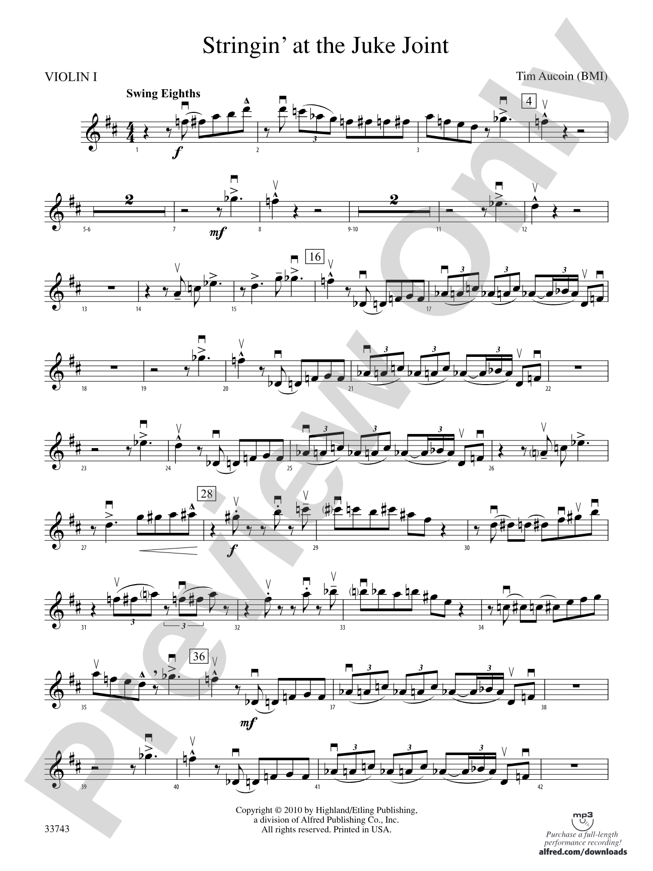 Stringin' at the Juke Joint: 1st Violin