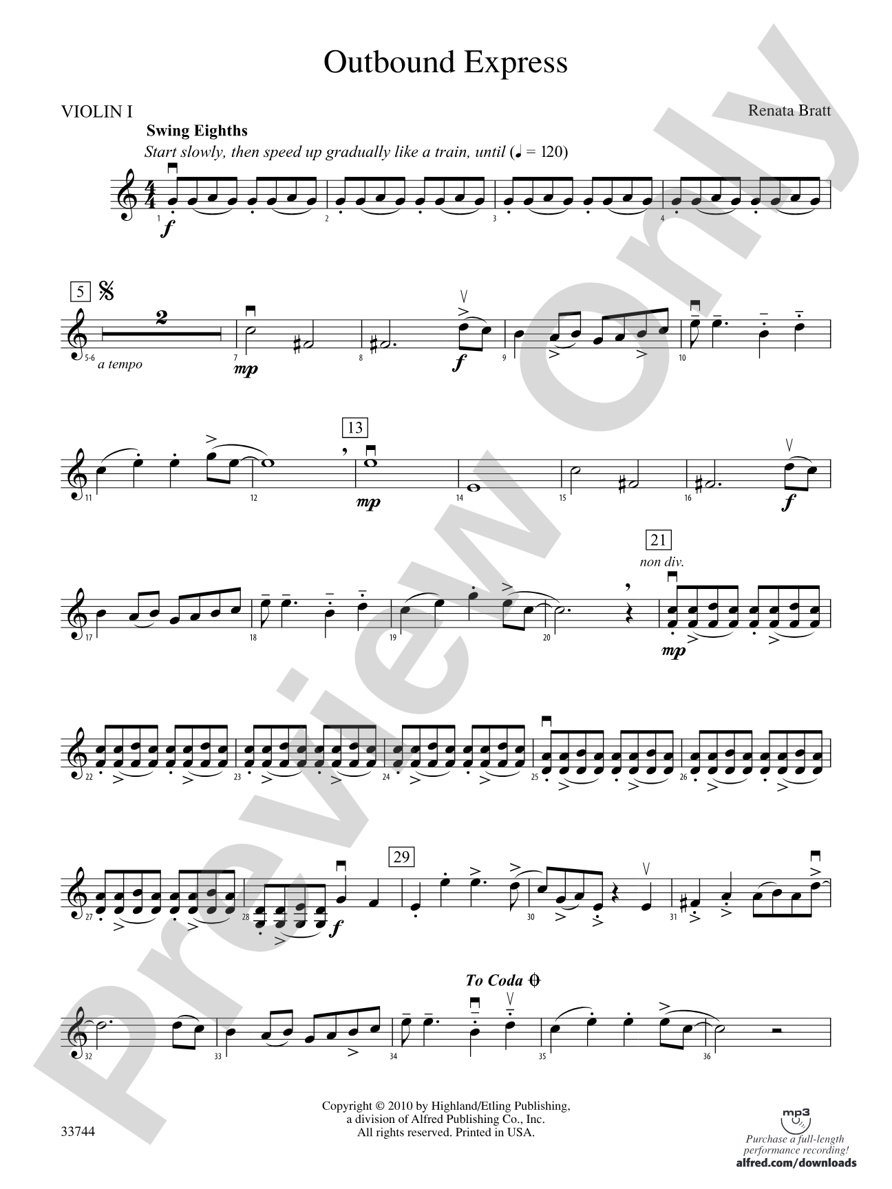 Outbound Express: 1st Violin