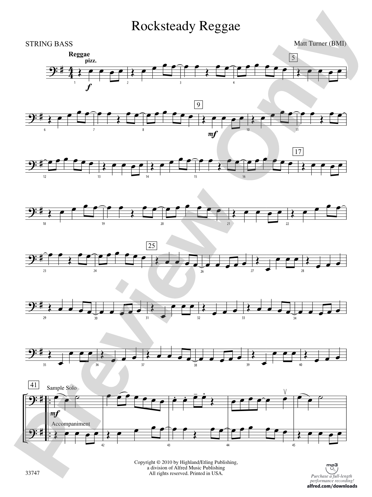 Rocksteady Reggae: String Bass