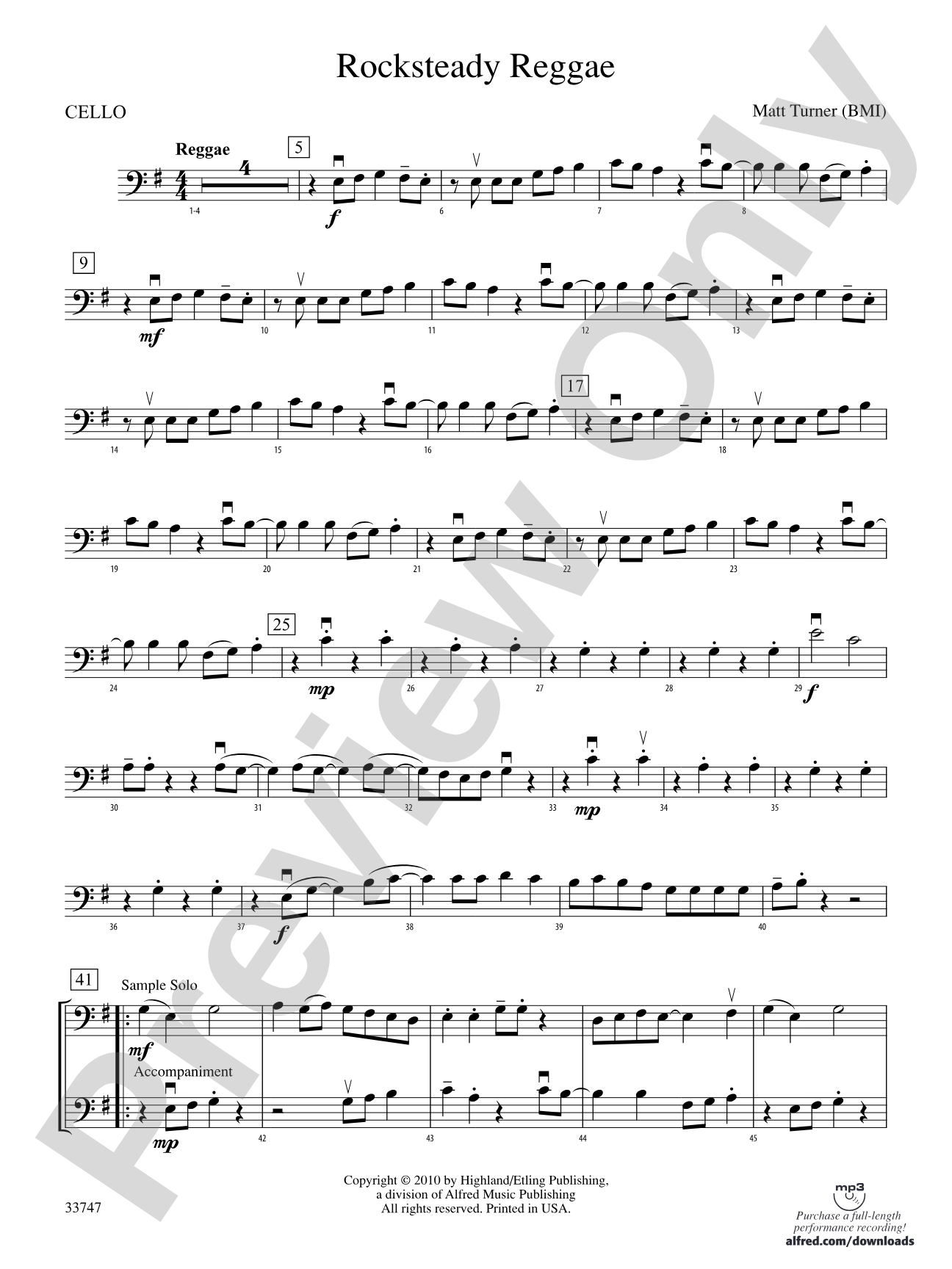 Rocksteady Reggae: Cello
