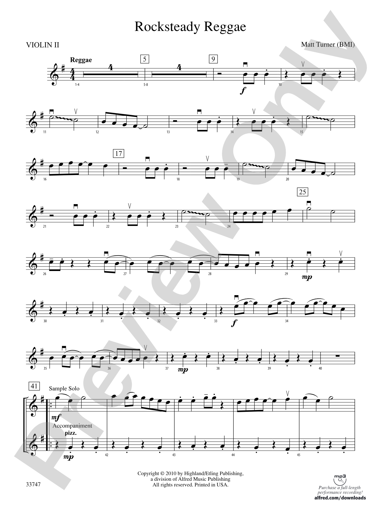 Rocksteady Reggae: 2nd Violin