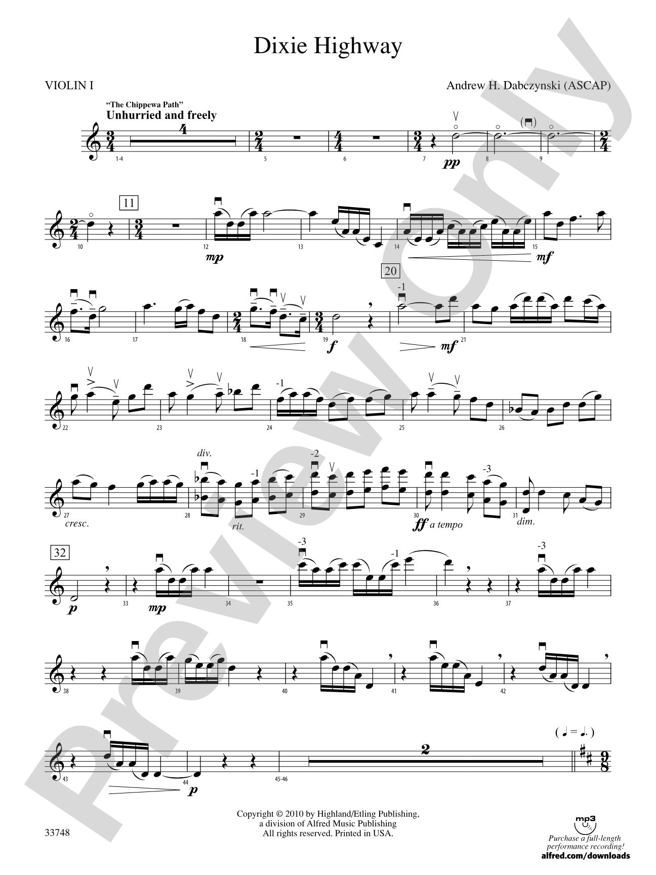 Dixie Highway: 1st Violin