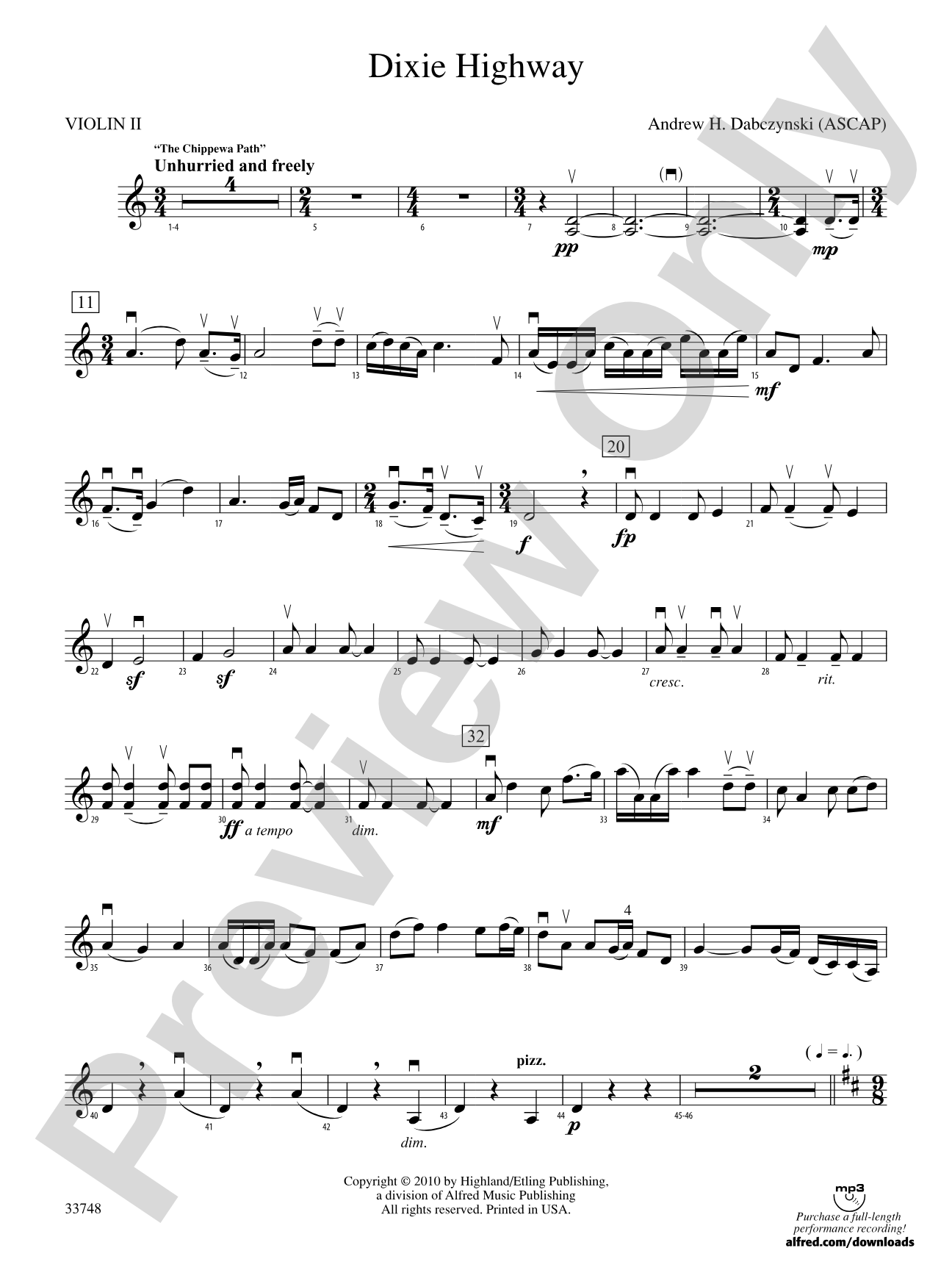 Dixie Highway: 2nd Violin