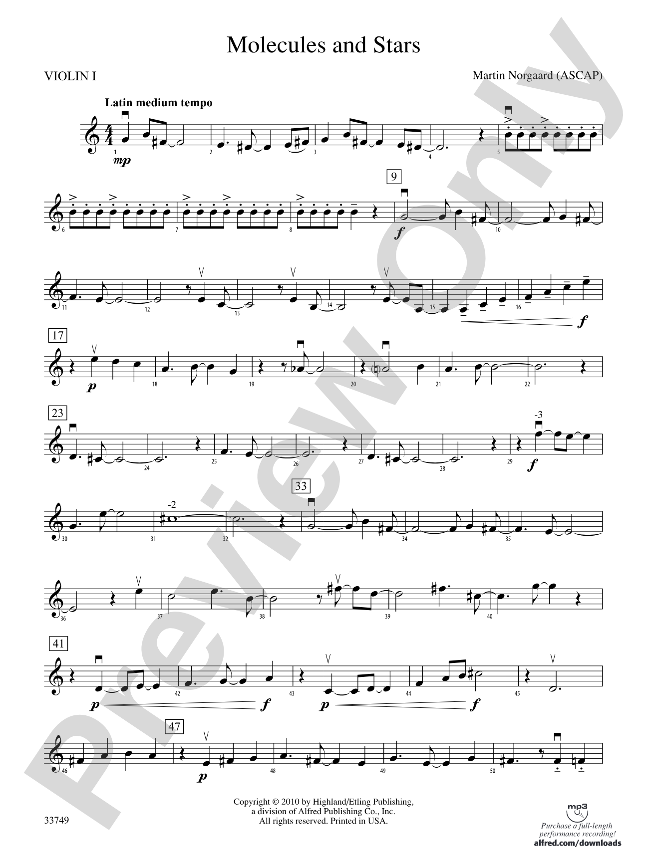 Molecules and Stars: 1st Violin