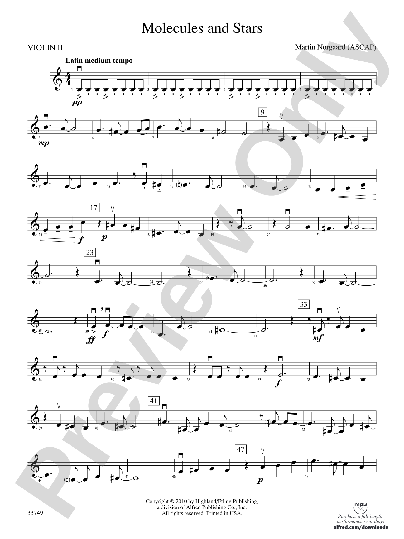 Molecules and Stars: 2nd Violin