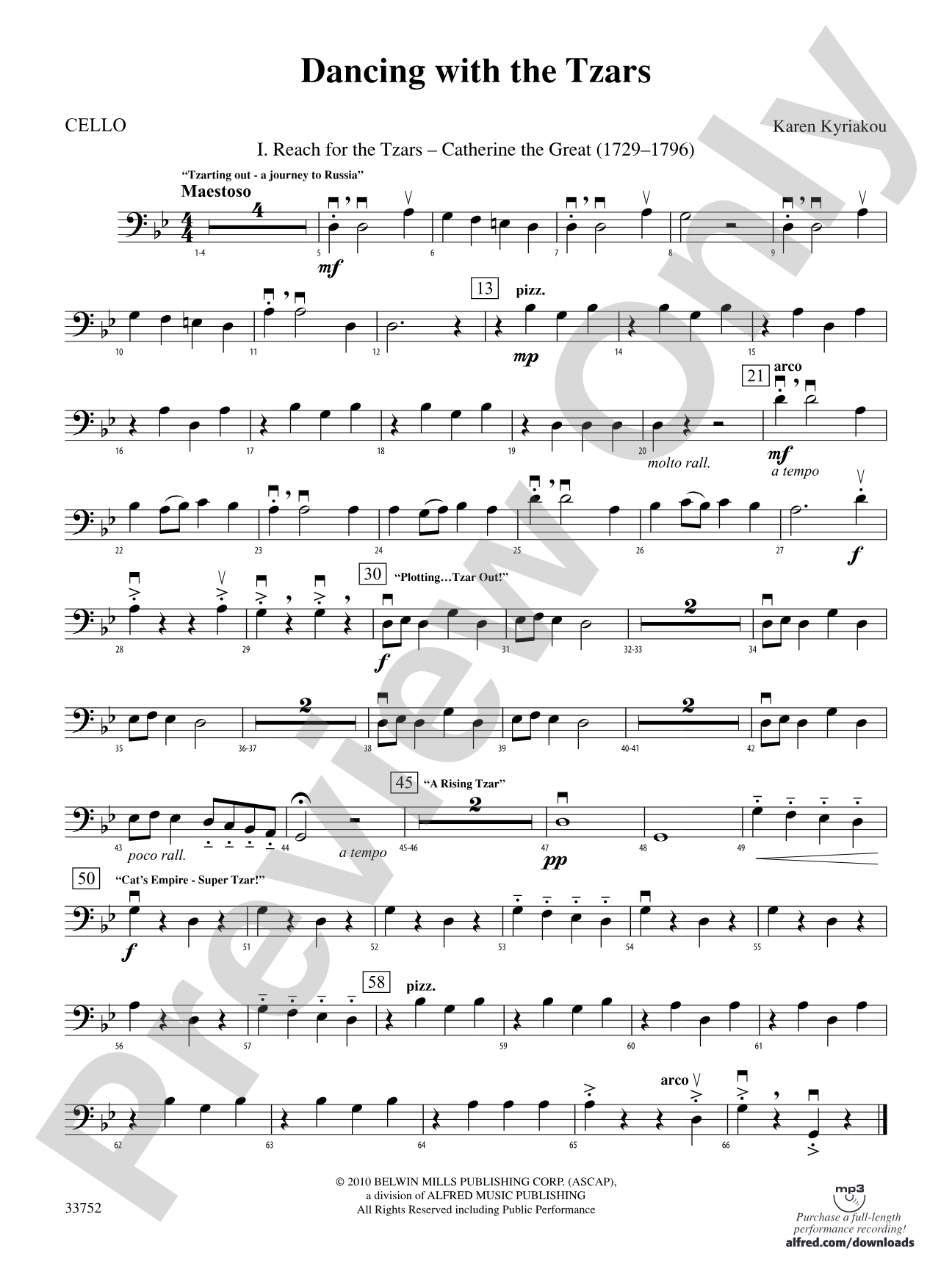 Dancing with the Tzars: Cello