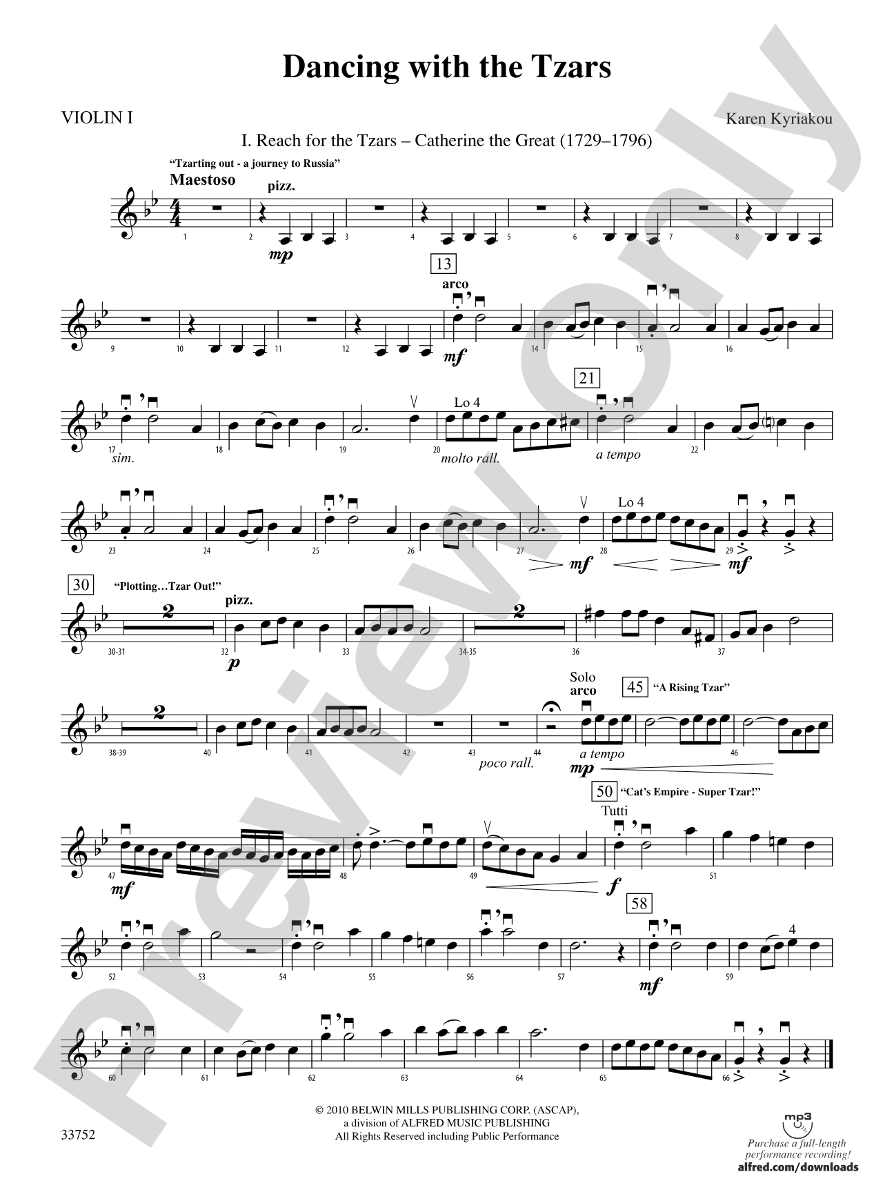 Dancing with the Tzars: 1st Violin