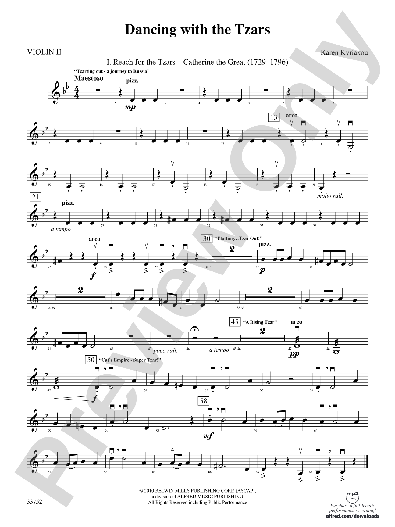 Dancing with the Tzars: 2nd Violin