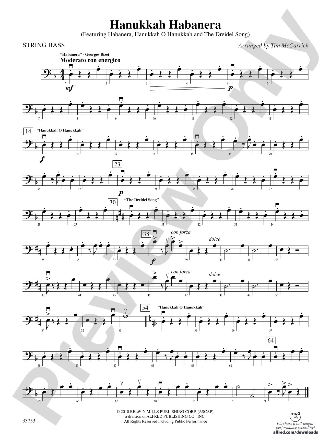 Hanukkah Habanera: String Bass