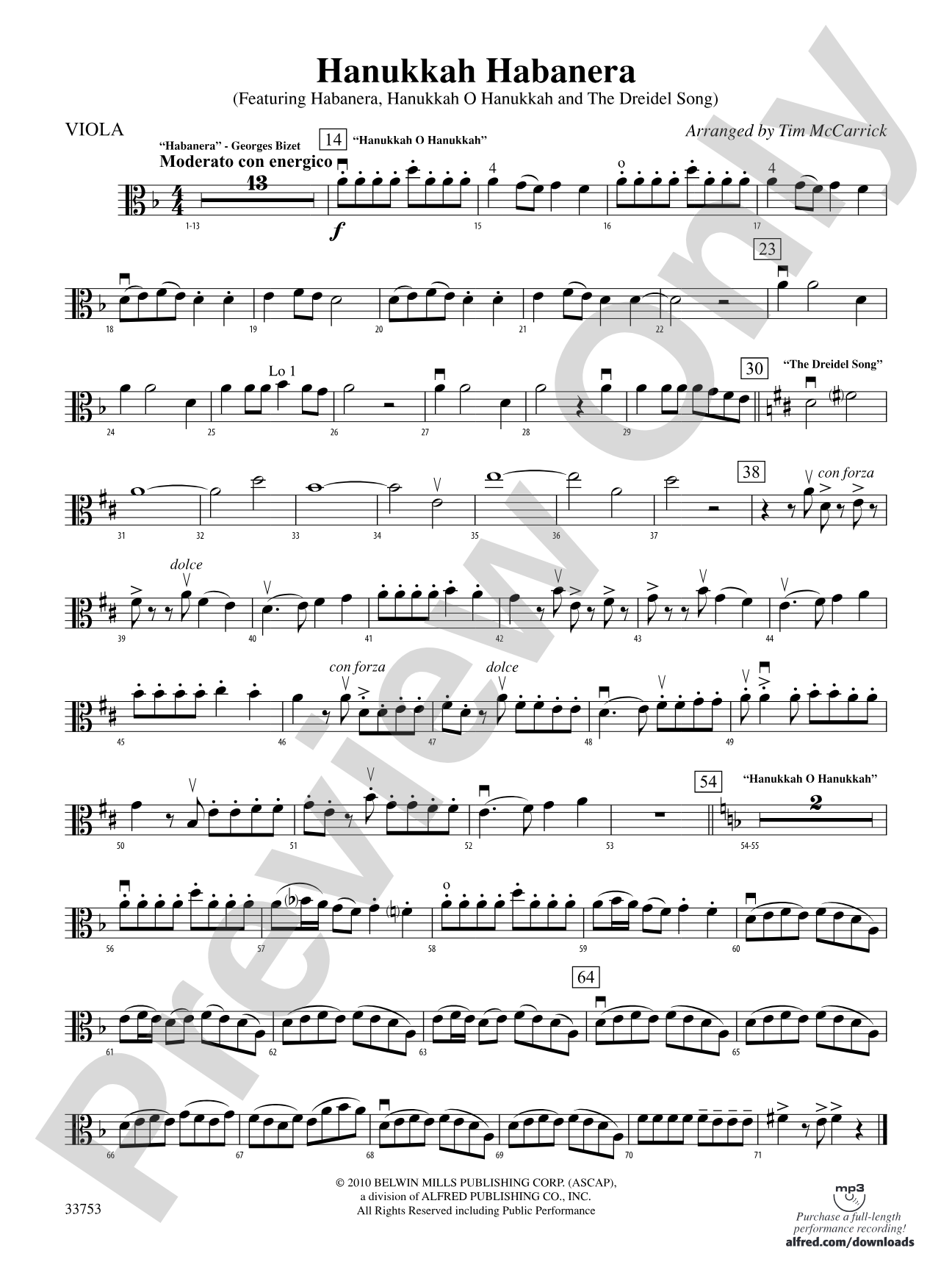 Hanukkah Habanera: Viola