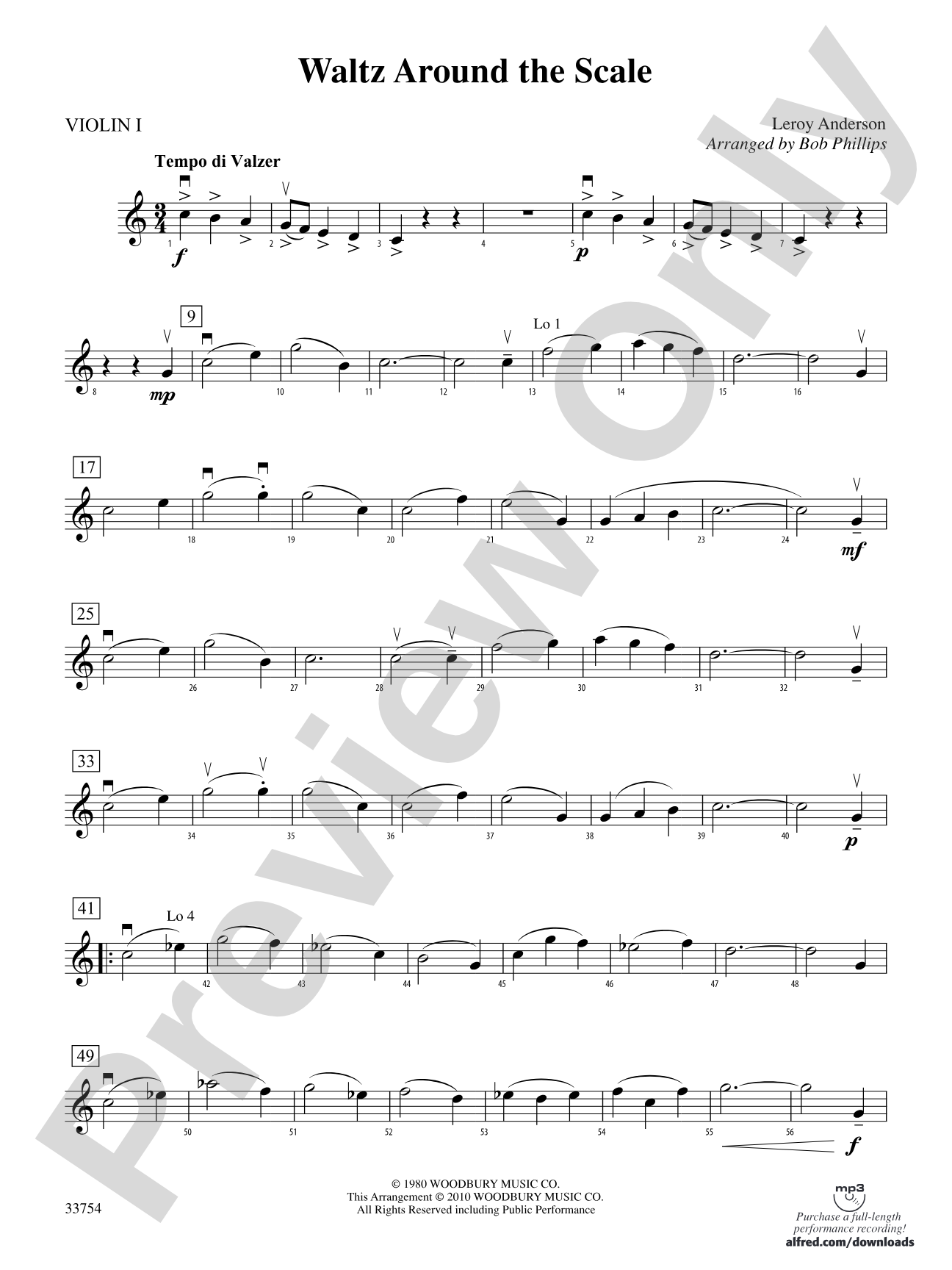 Waltz Around the Scale: 1st Violin