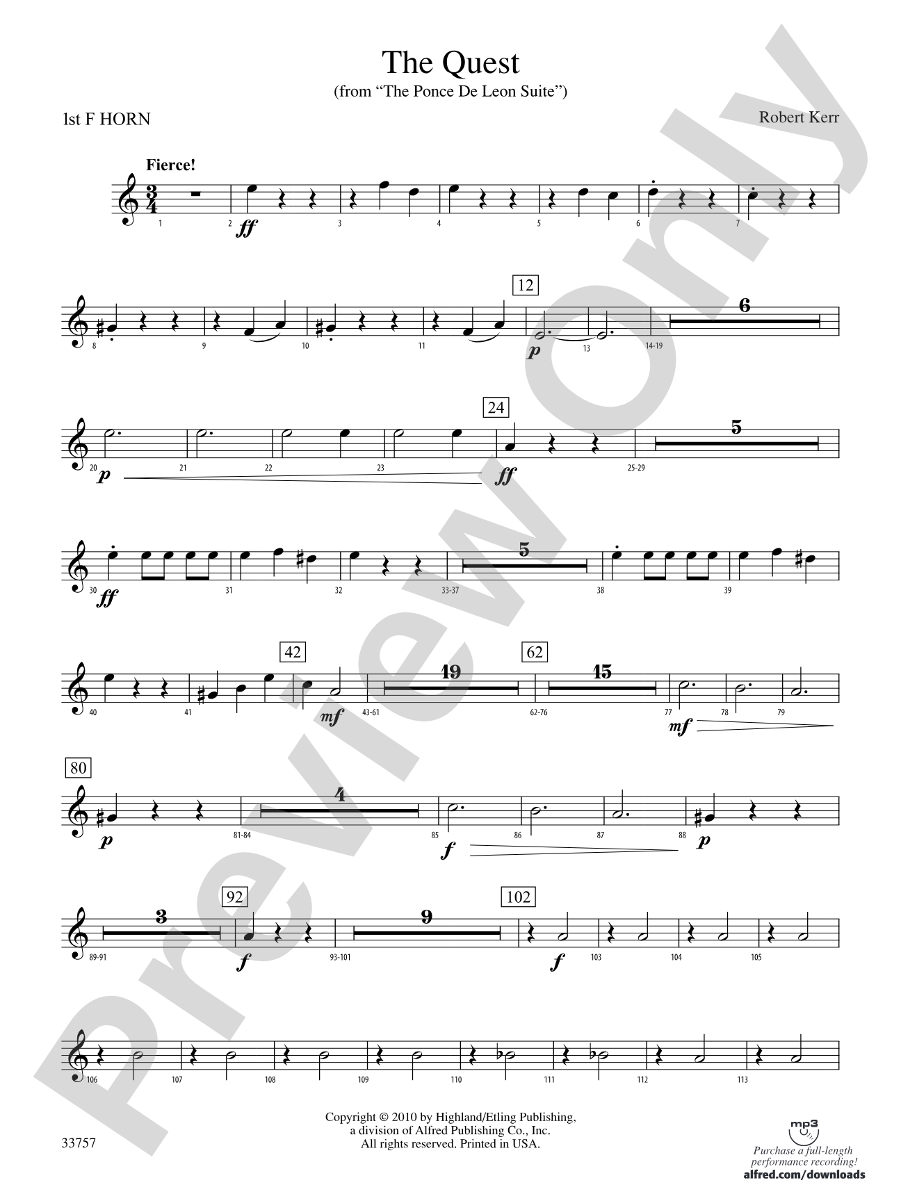 The Quest: 1st F Horn