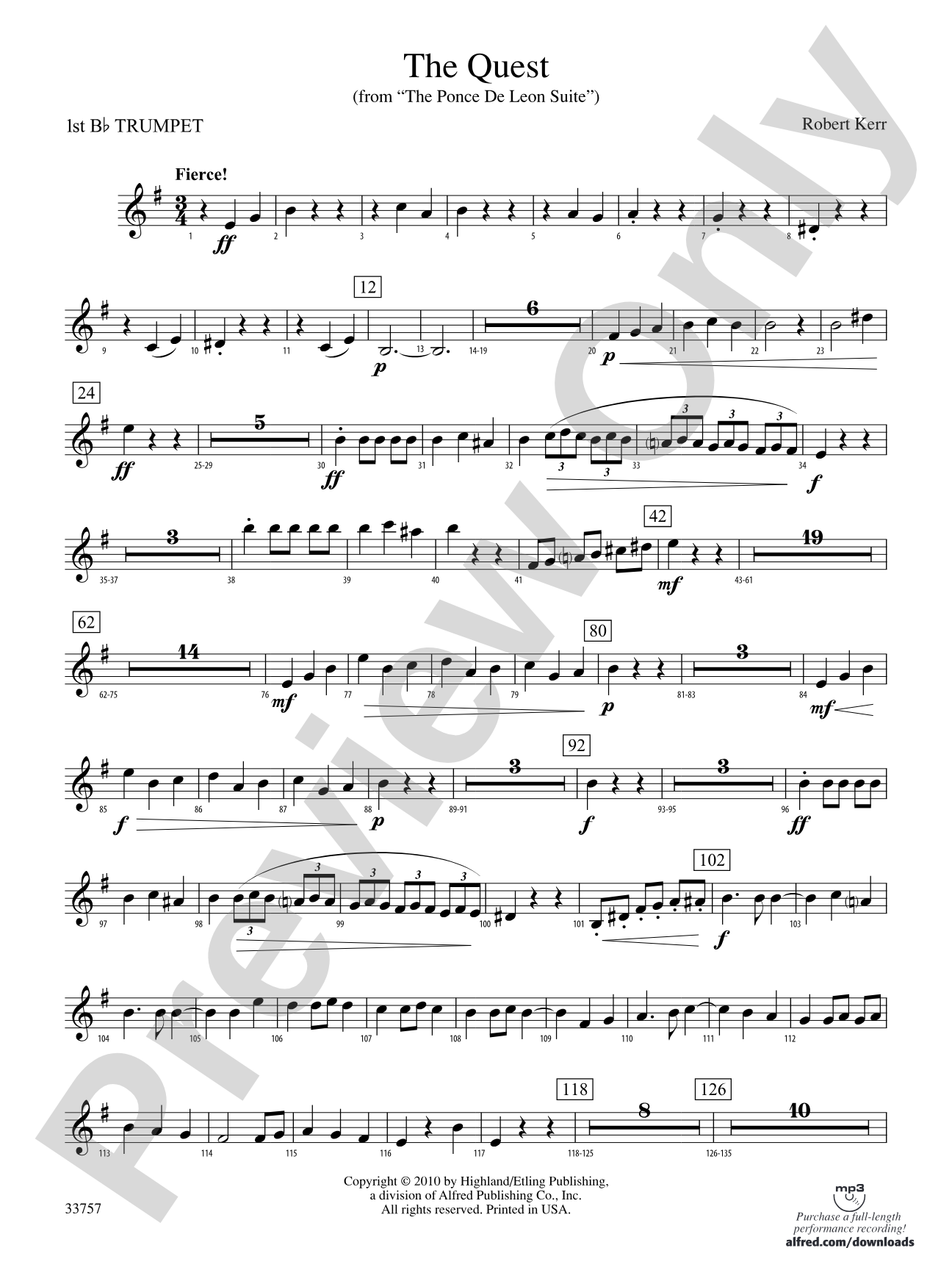 The Quest: 1st B-flat Trumpet