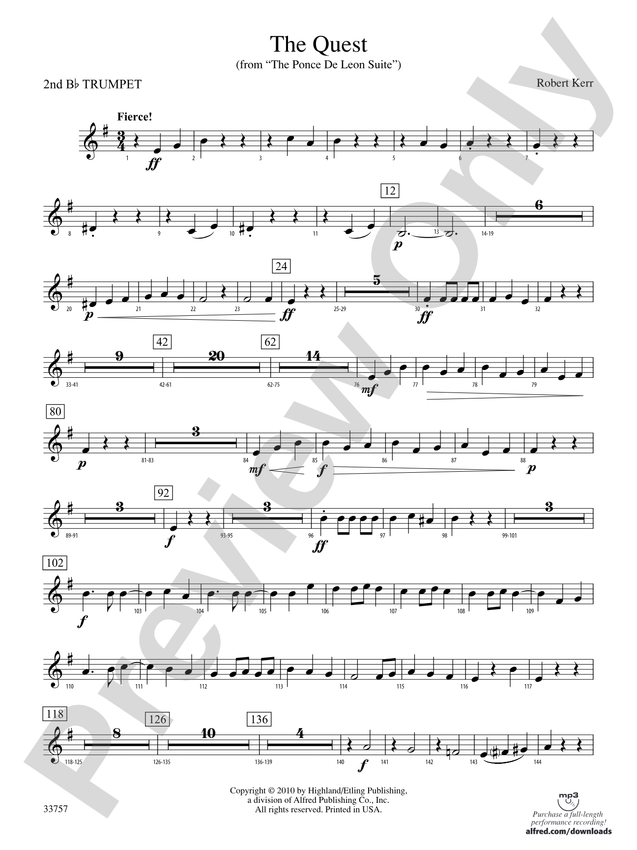 The Quest: 2nd B-flat Trumpet