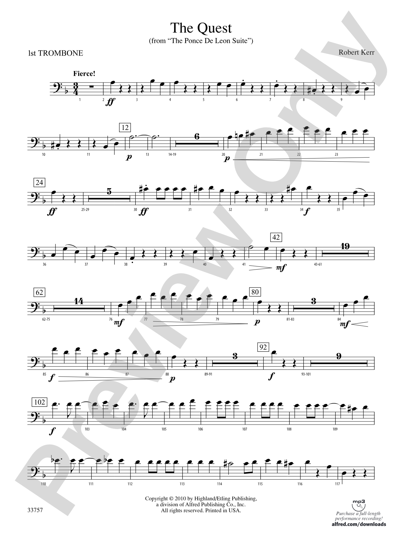 The Quest: 1st Trombone