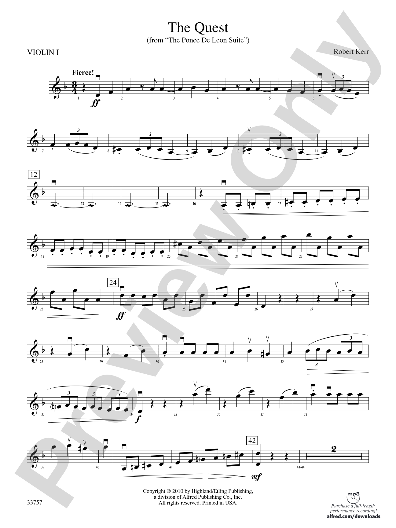 The Quest: 1st Violin