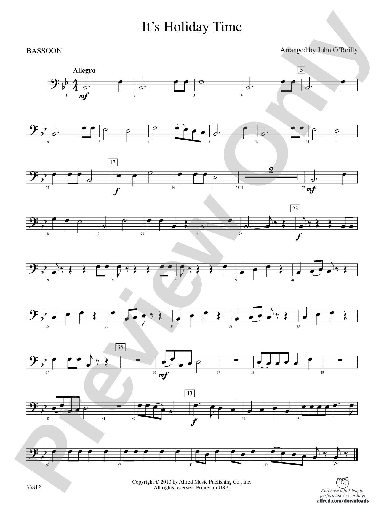 It's Holiday Time: Bassoon