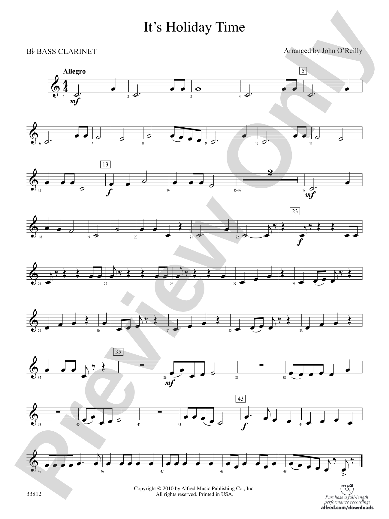 It's Holiday Time: B-flat Bass Clarinet