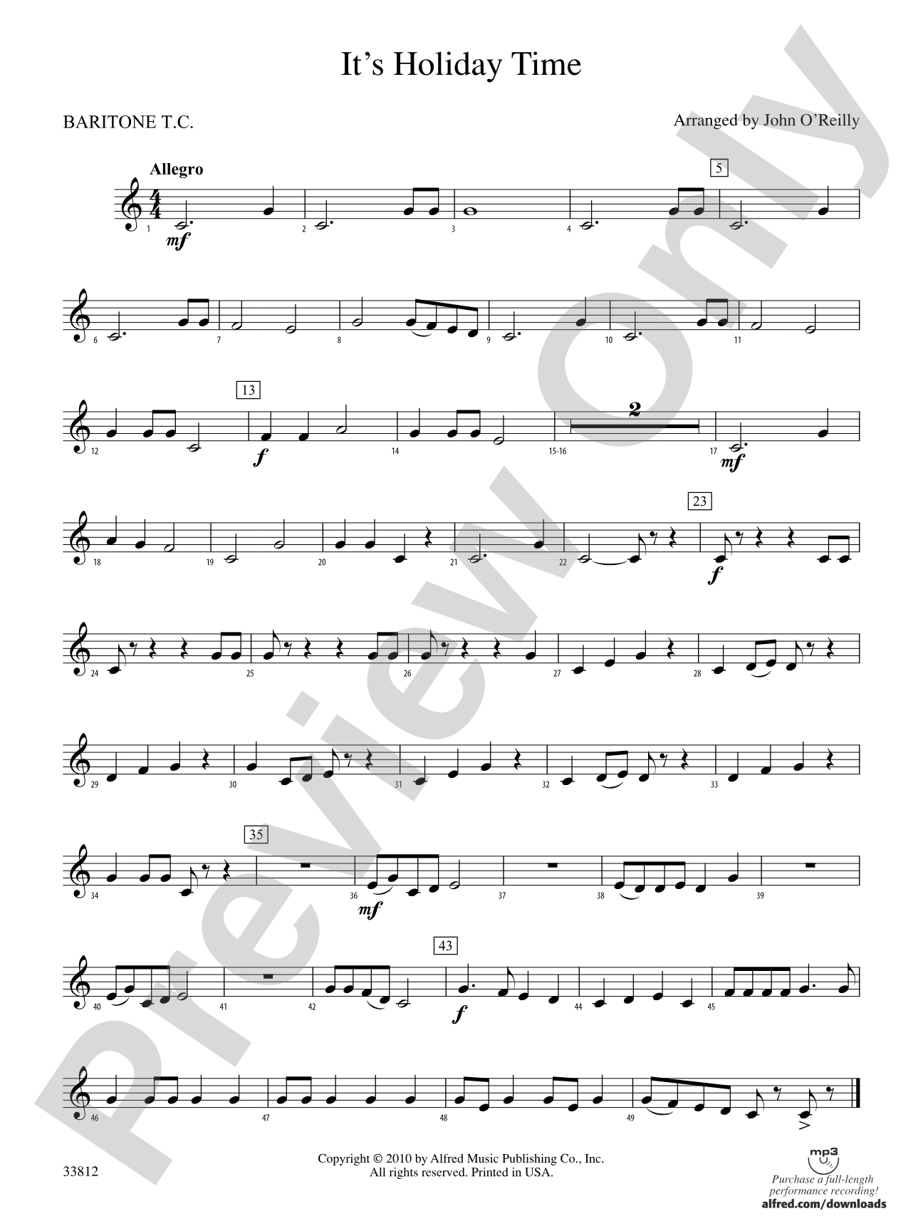 It's Holiday Time: Baritone T.C.