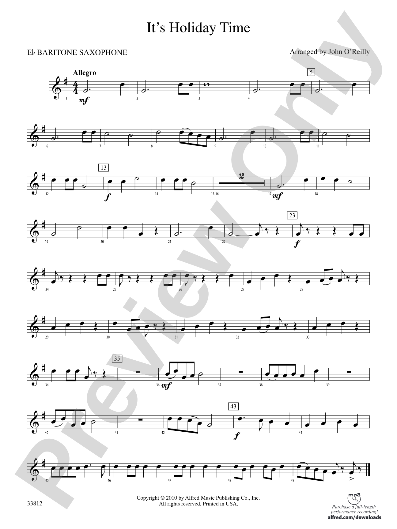 It's Holiday Time: E-flat Baritone Saxophone
