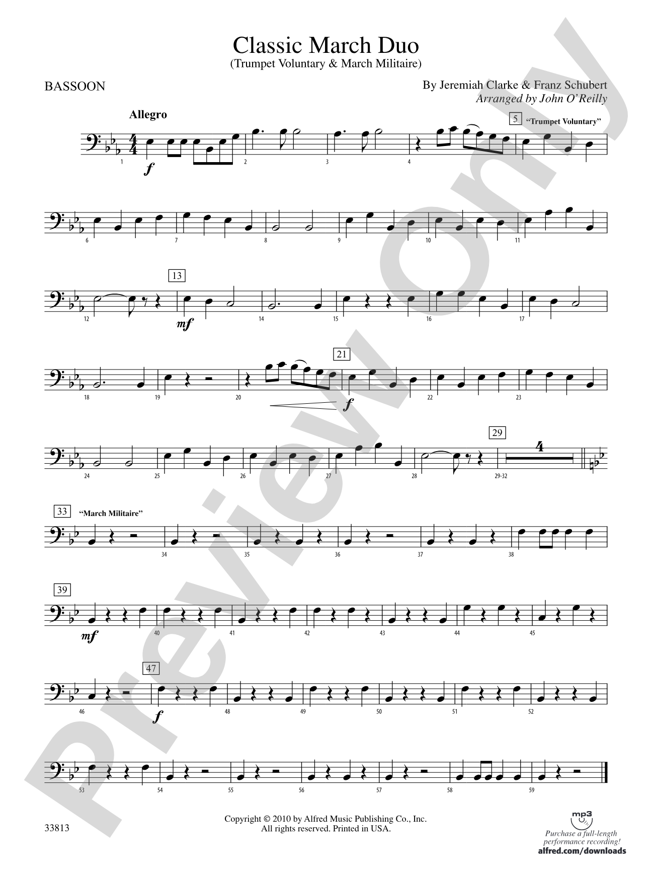 Classic March Duo: Bassoon