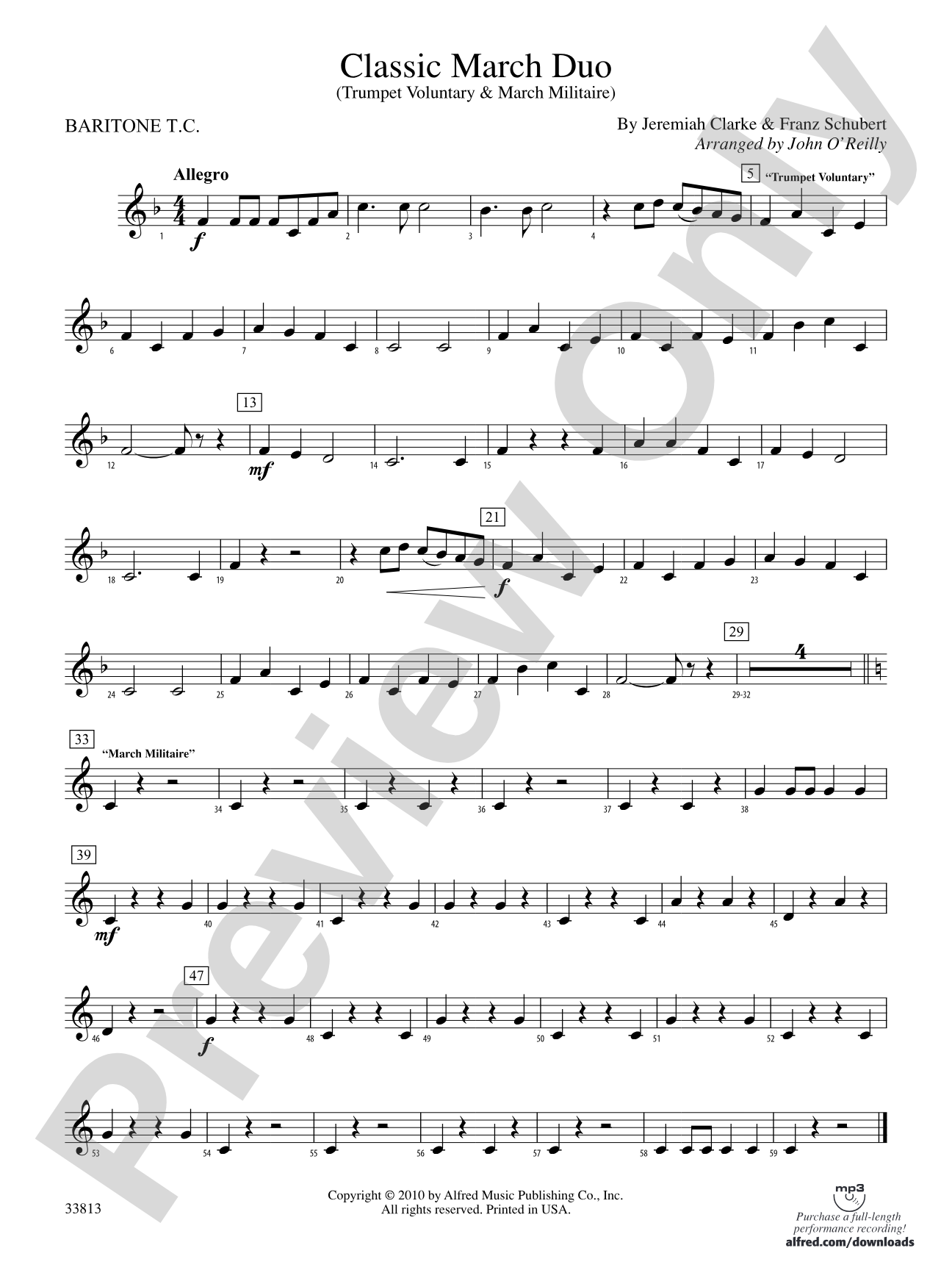 Classic March Duo: Baritone T.C.