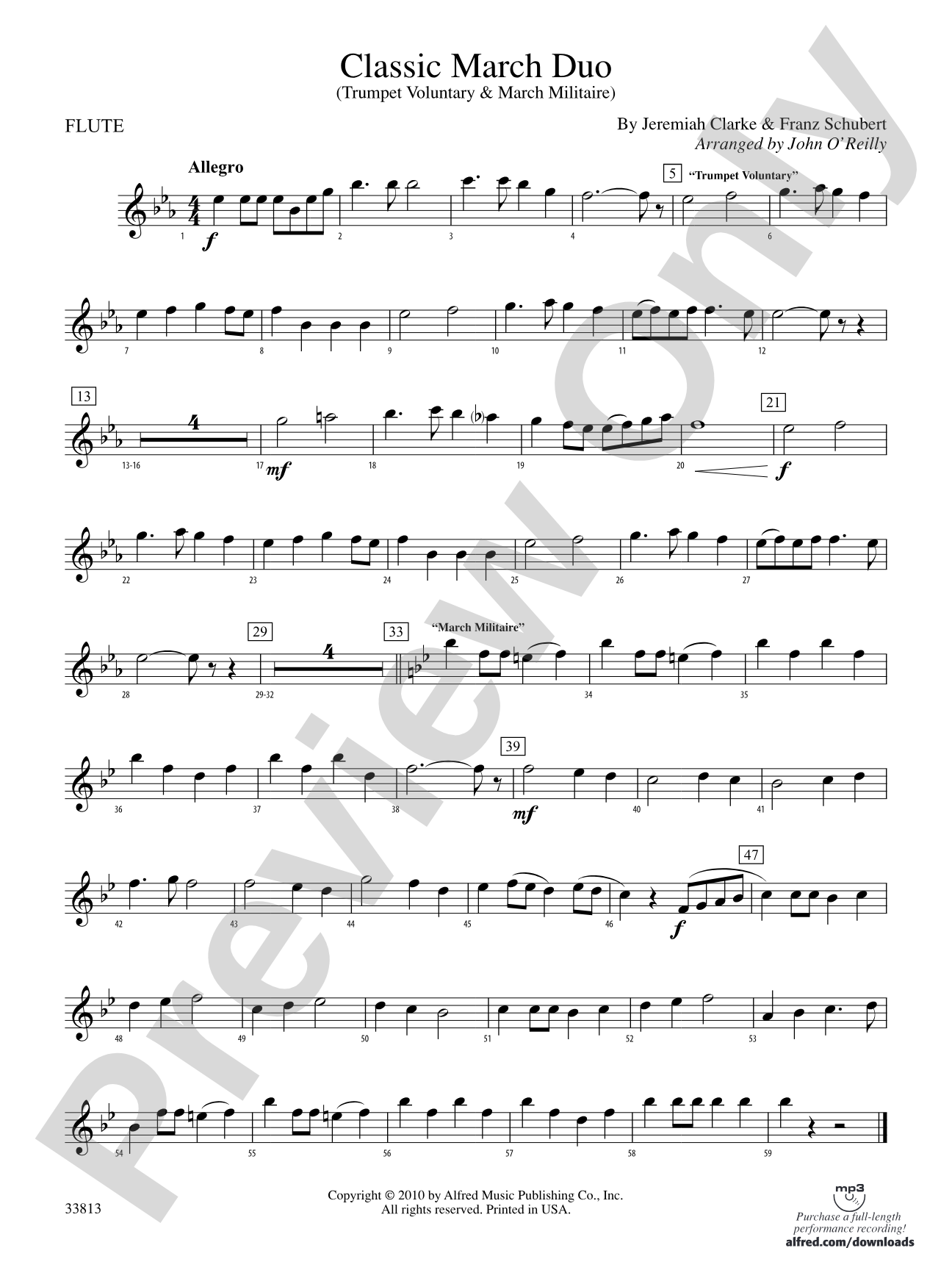 Classic March Duo: Flute
