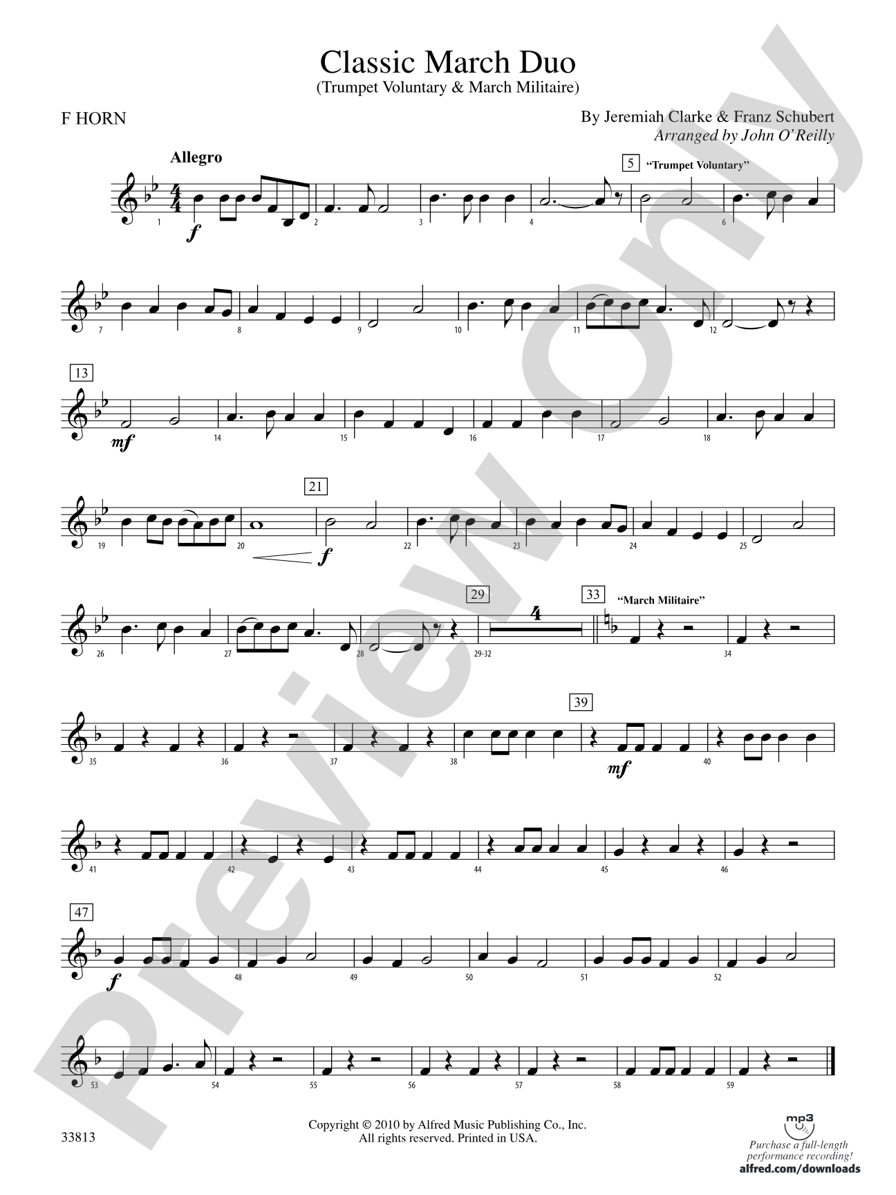 Classic March Duo: 1st F Horn