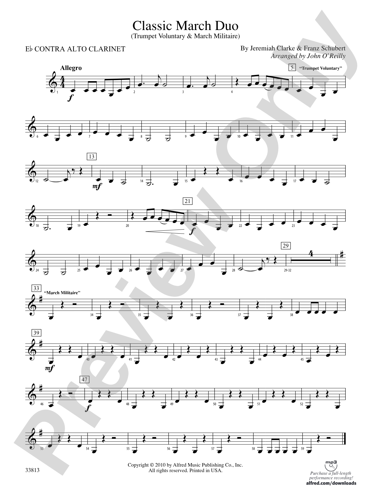 Classic March Duo: (wp) E-flat Contrabass Clarinet