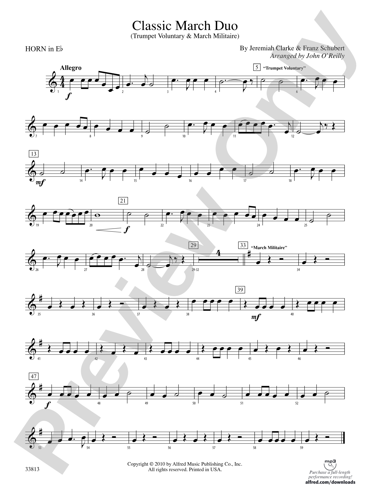 Classic March Duo: (wp) 1st Horn in E-flat