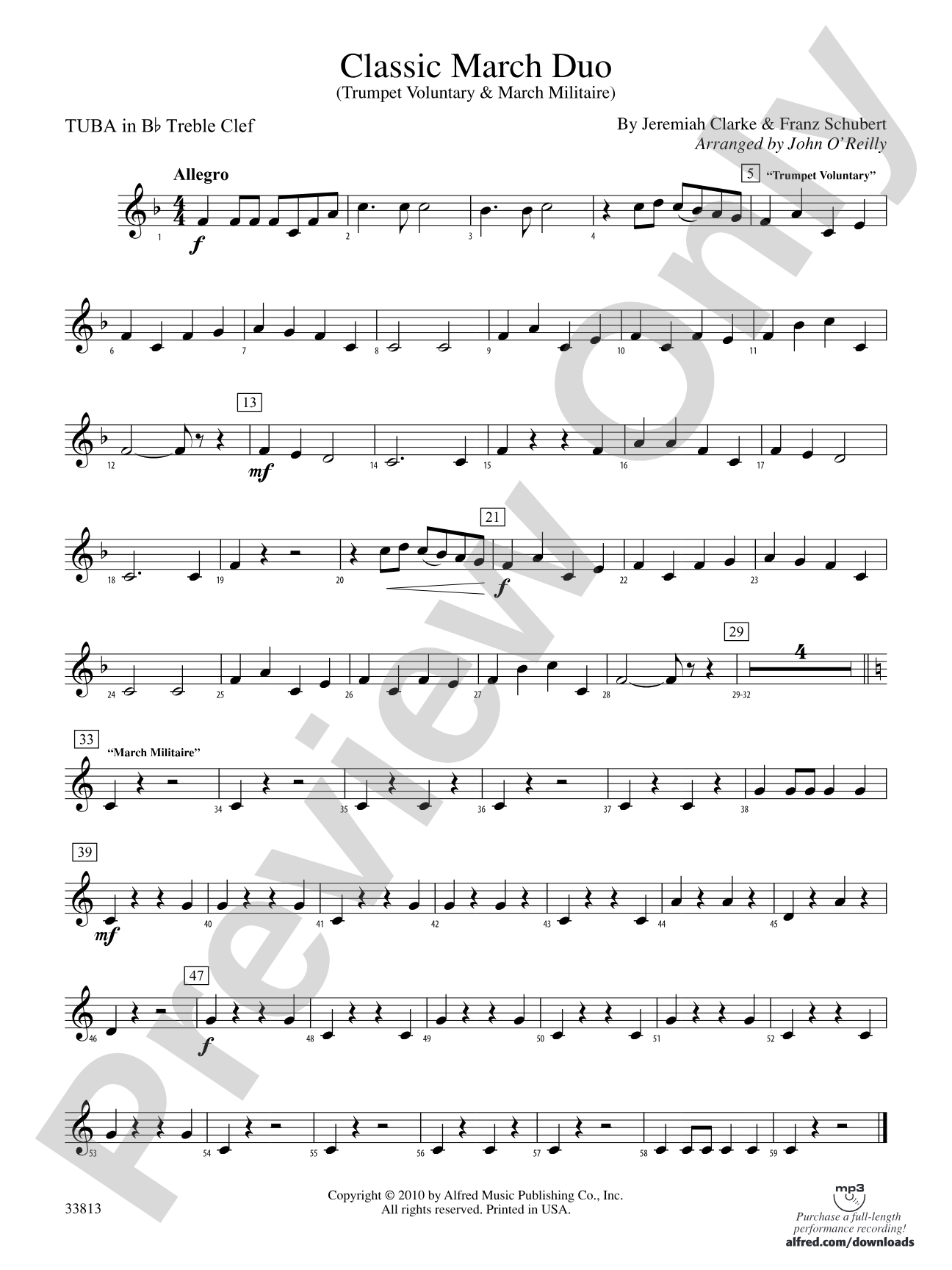 Classic March Duo: (wp) B-flat Tuba T.C.