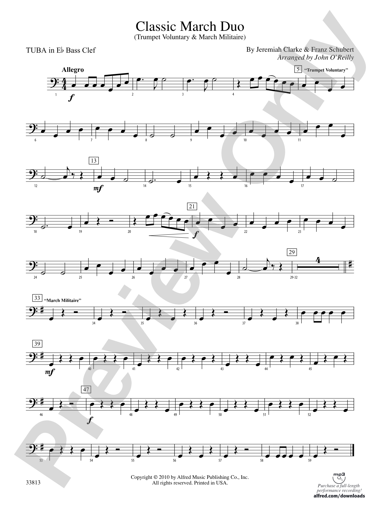 Classic March Duo: (wp) E-flat Tuba B.C.
