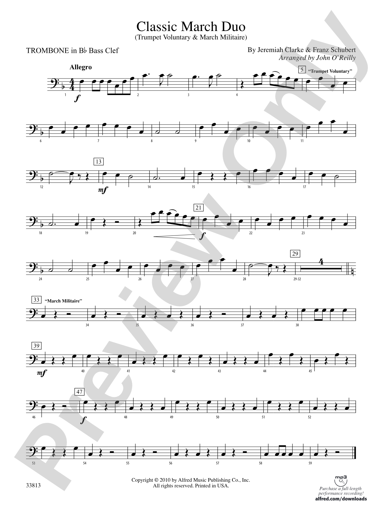 Classic March Duo: (wp) 1st B-flat Trombone B.C.