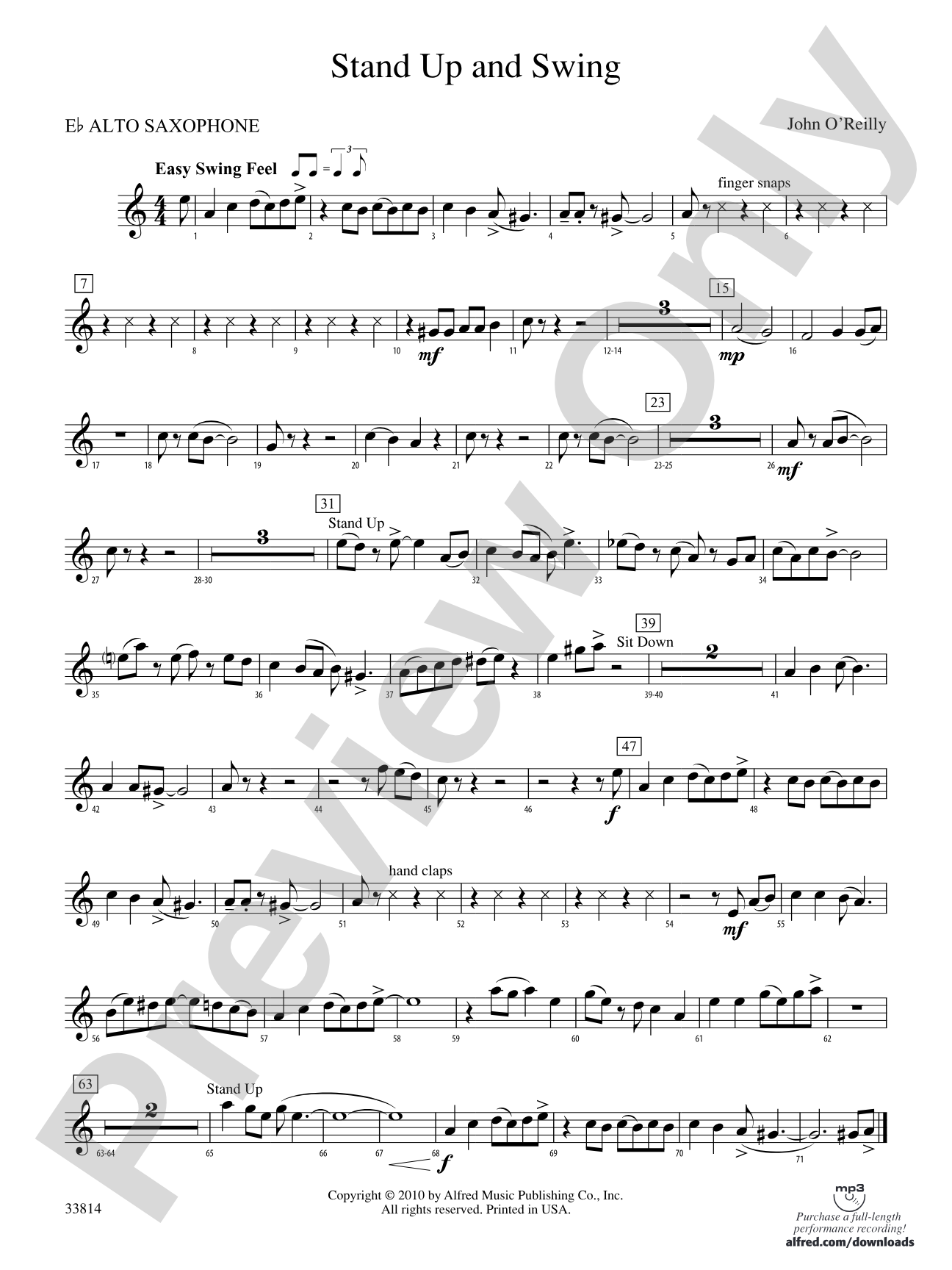 Stand Up and Swing: E-flat Alto Saxophone