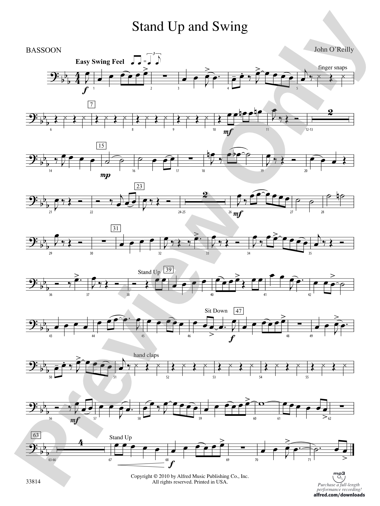 Stand Up and Swing: Bassoon
