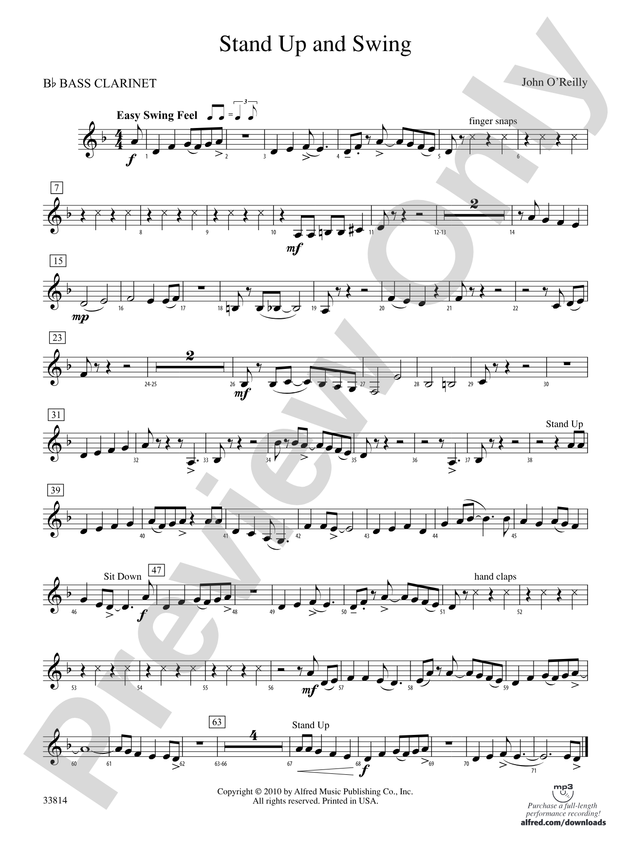 Stand Up and Swing: B-flat Bass Clarinet