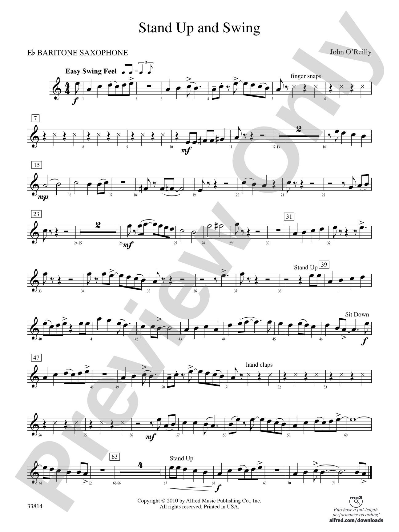 Stand Up and Swing: E-flat Baritone Saxophone