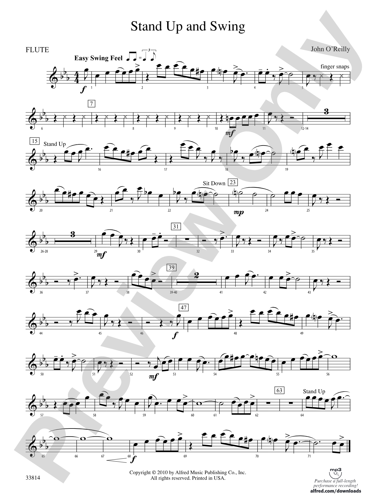 Stand Up and Swing: Flute