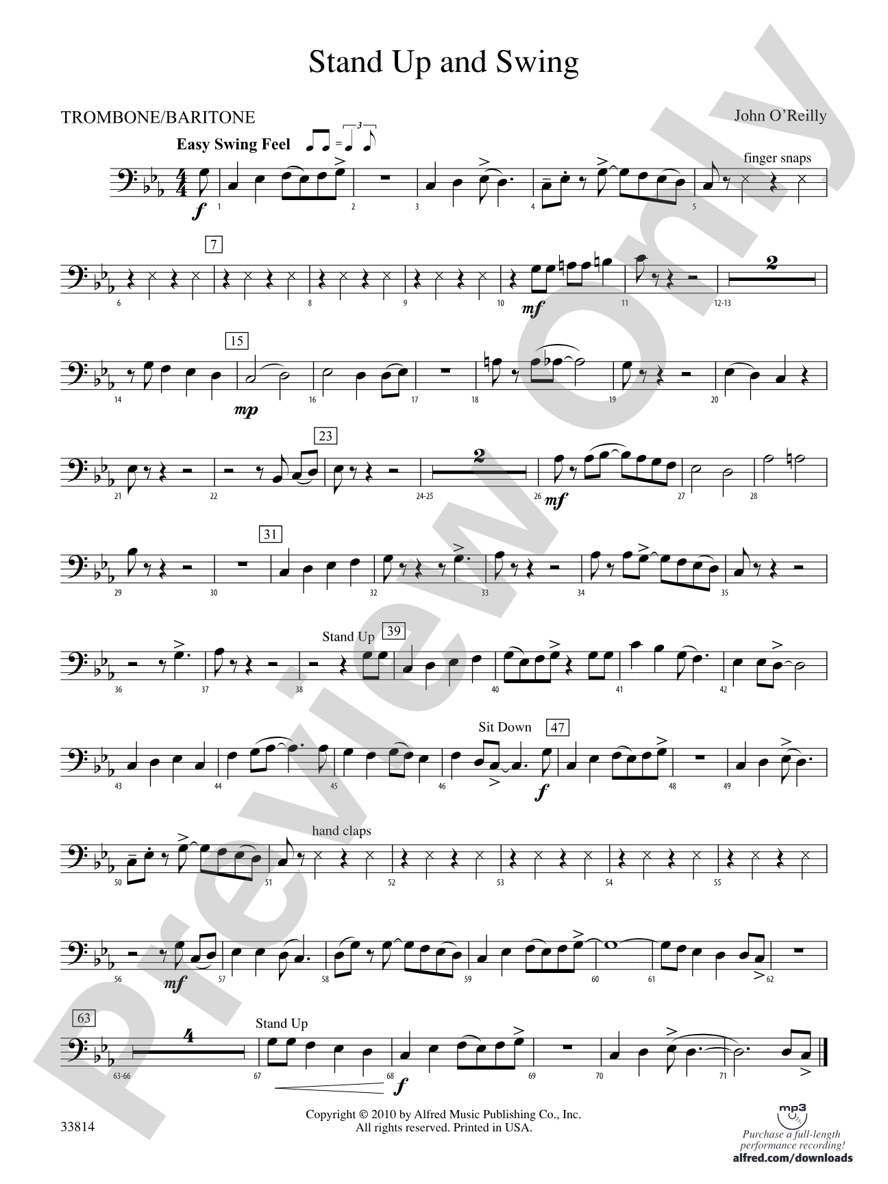 Stand Up and Swing: 1st Trombone