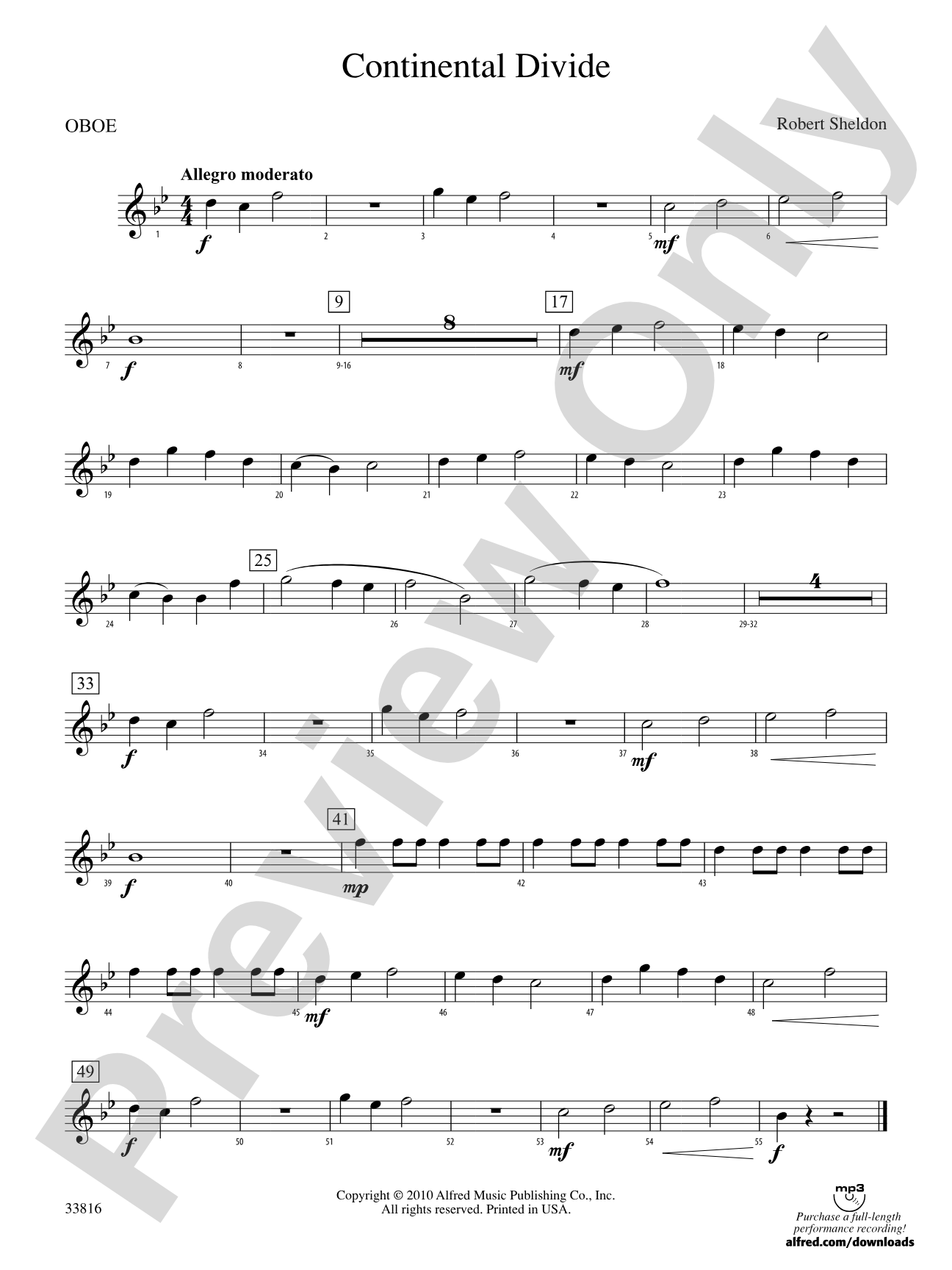 Continental Divide: Oboe