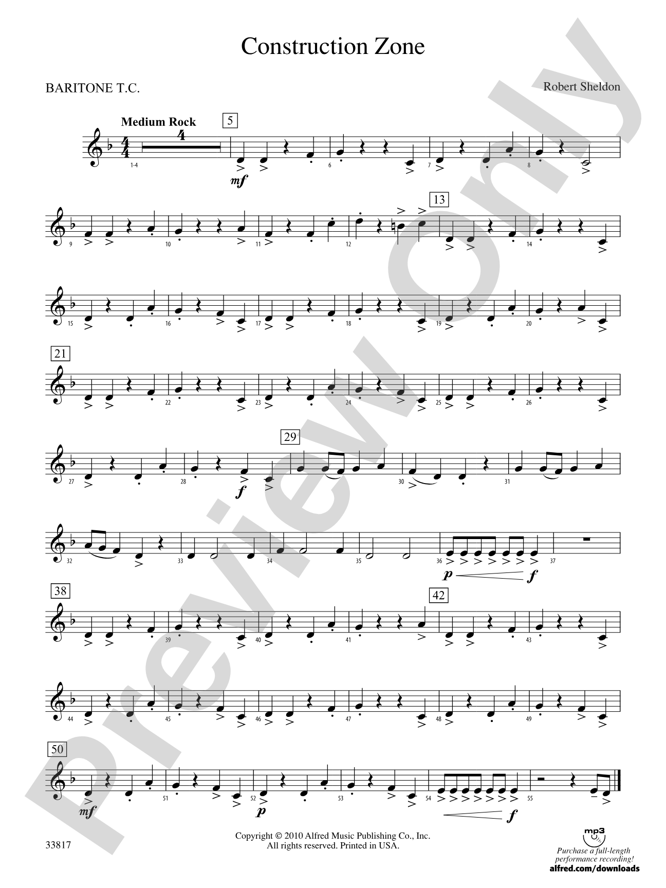 Construction Zone: Baritone T.C.