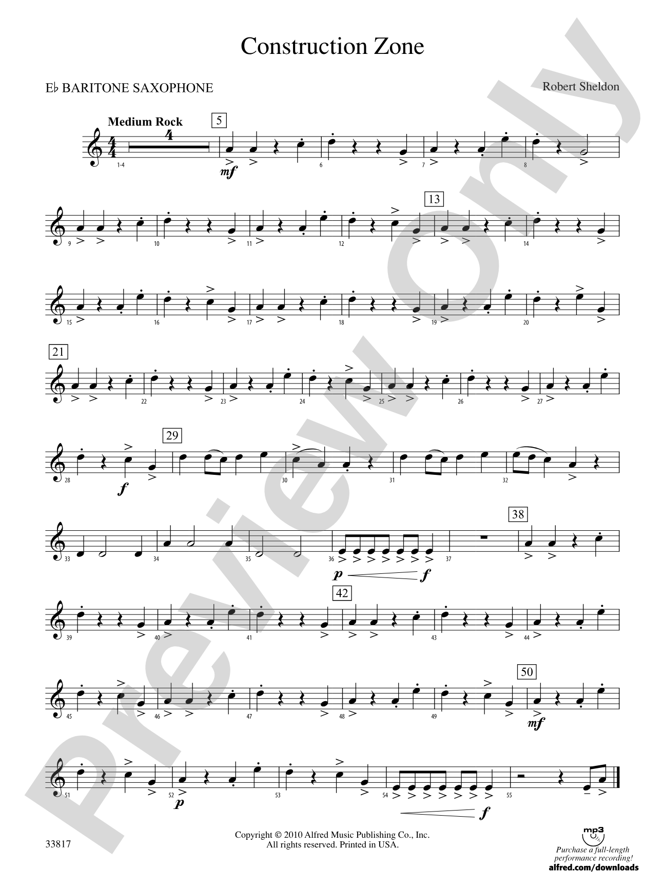 Construction Zone: E-flat Baritone Saxophone