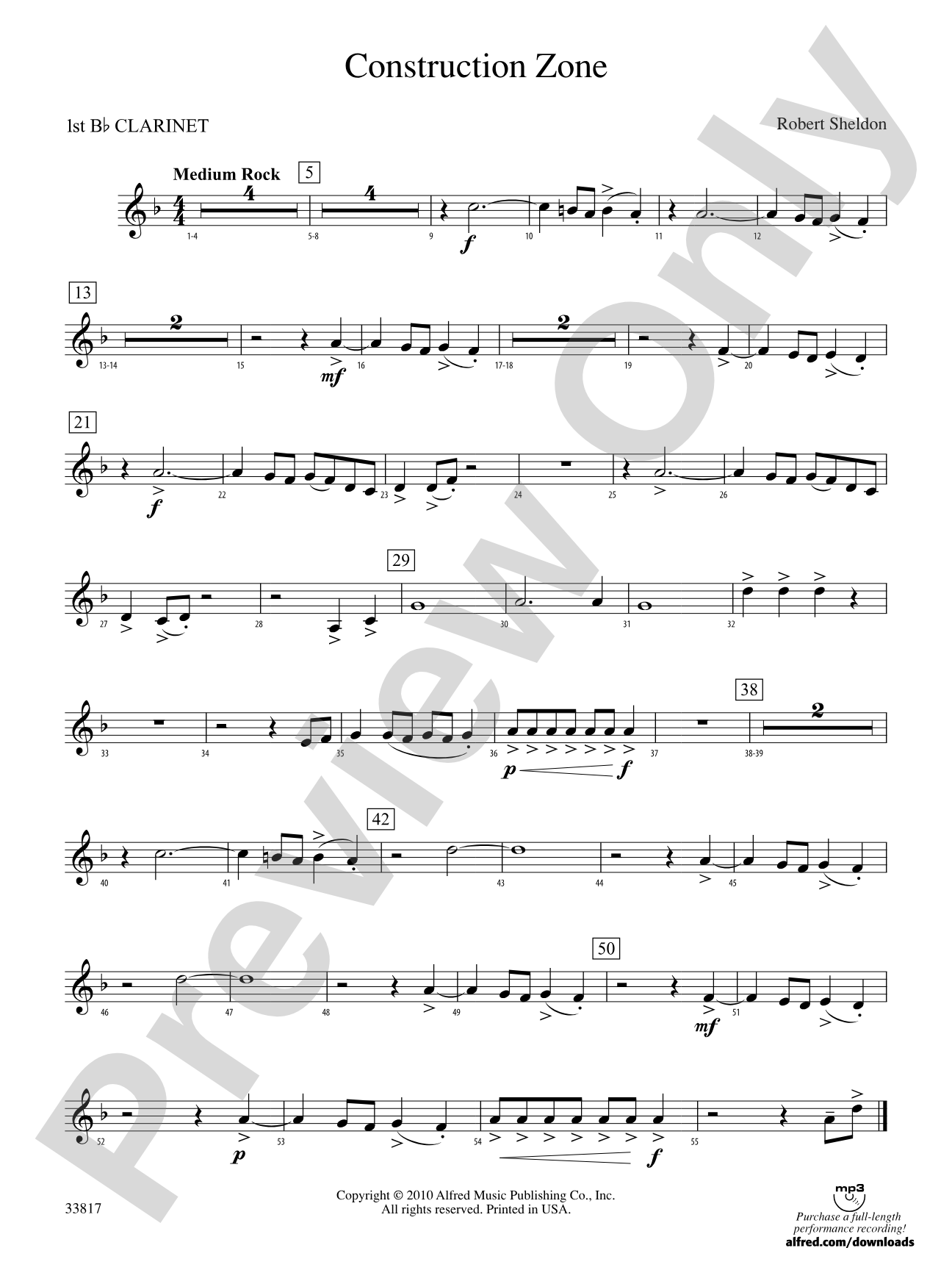 Construction Zone: 1st B-flat Clarinet