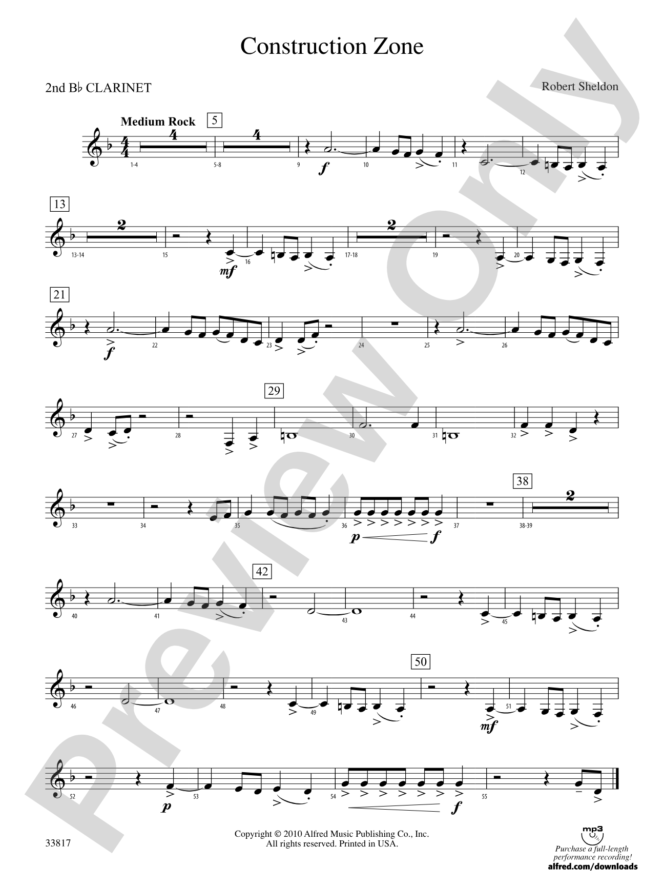 Construction Zone: 2nd B-flat Clarinet