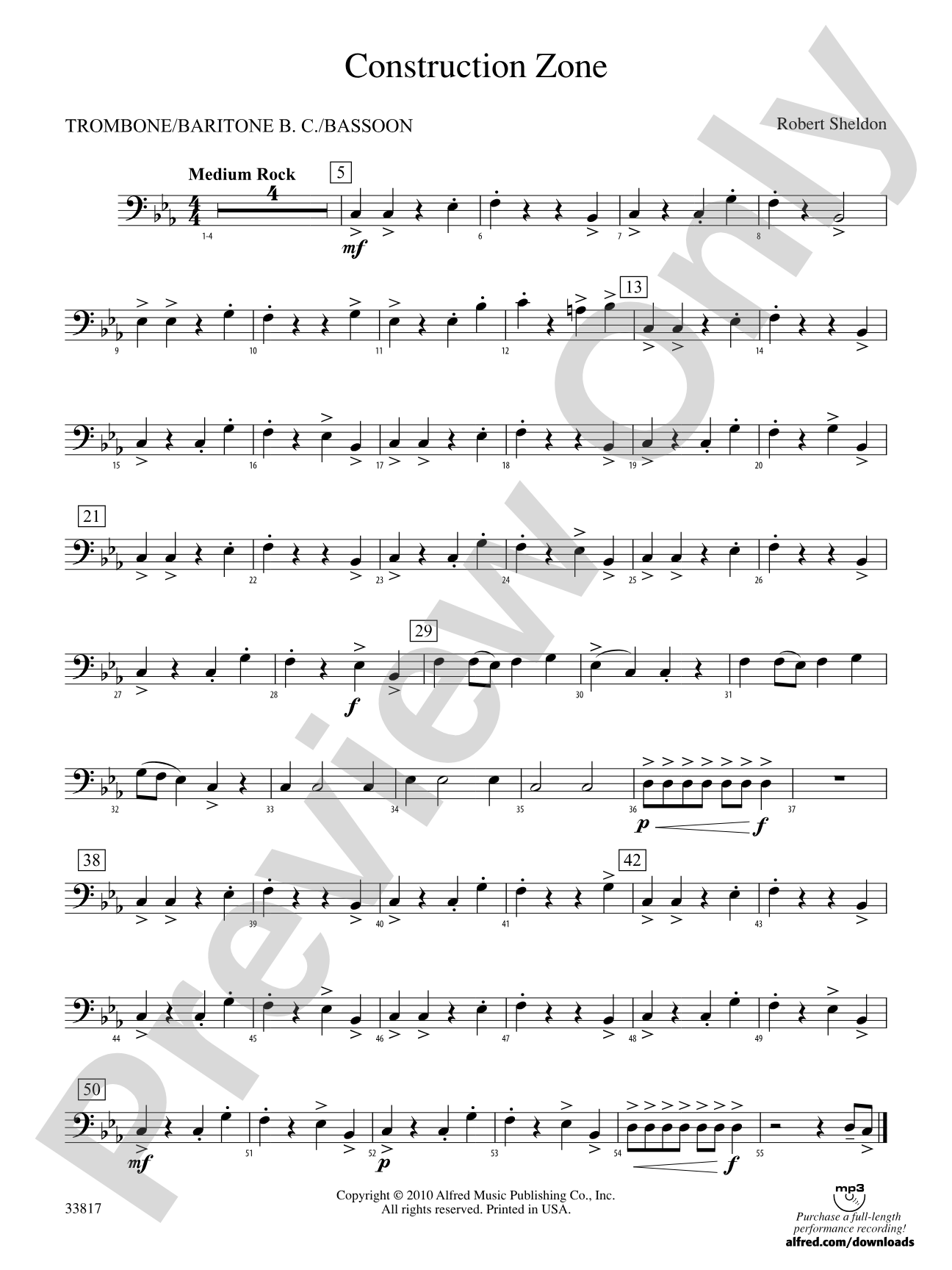 Construction Zone: 1st Trombone