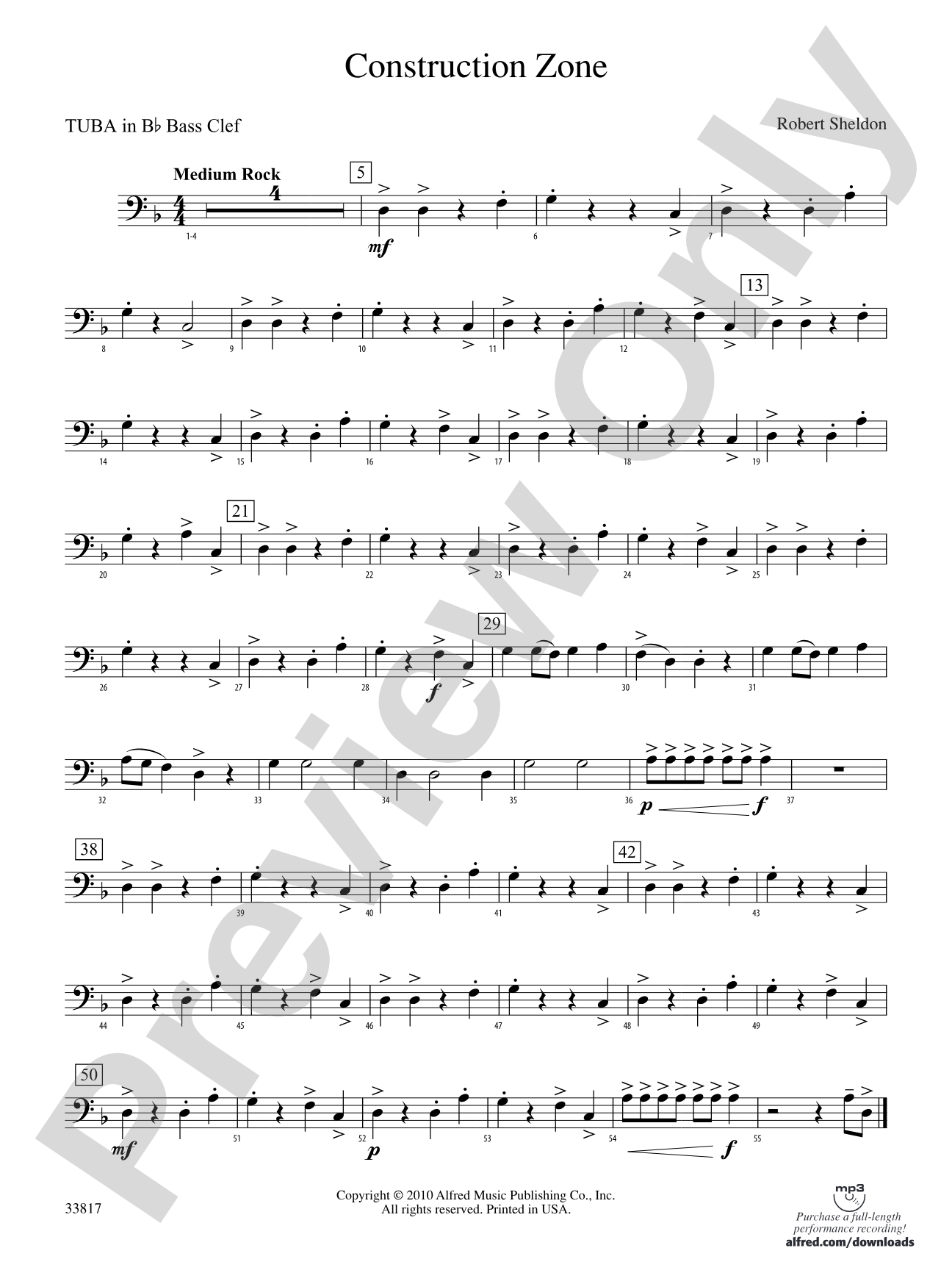 Construction Zone: (wp) B-flat Tuba B.C.