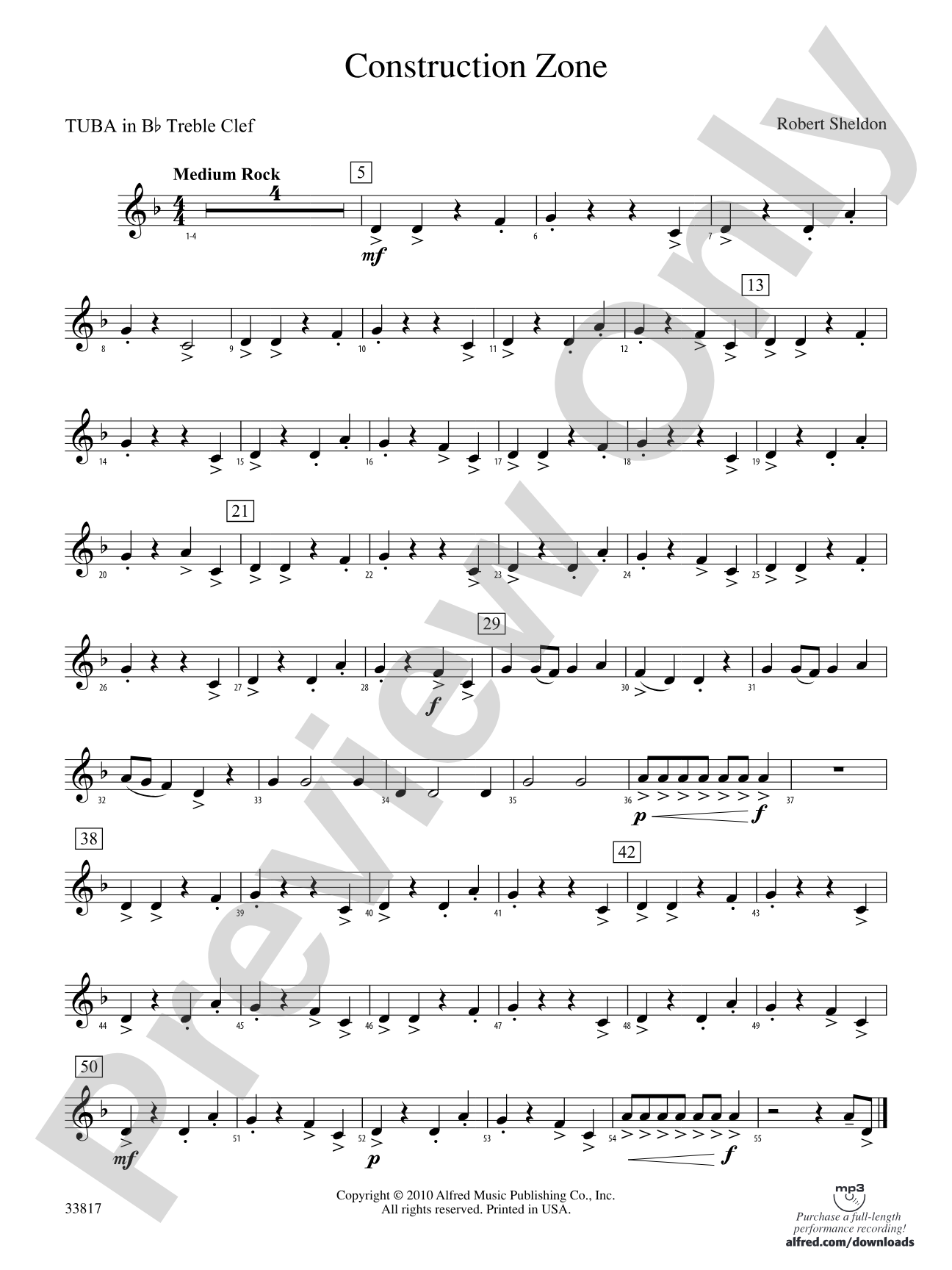 Construction Zone: (wp) B-flat Tuba T.C.
