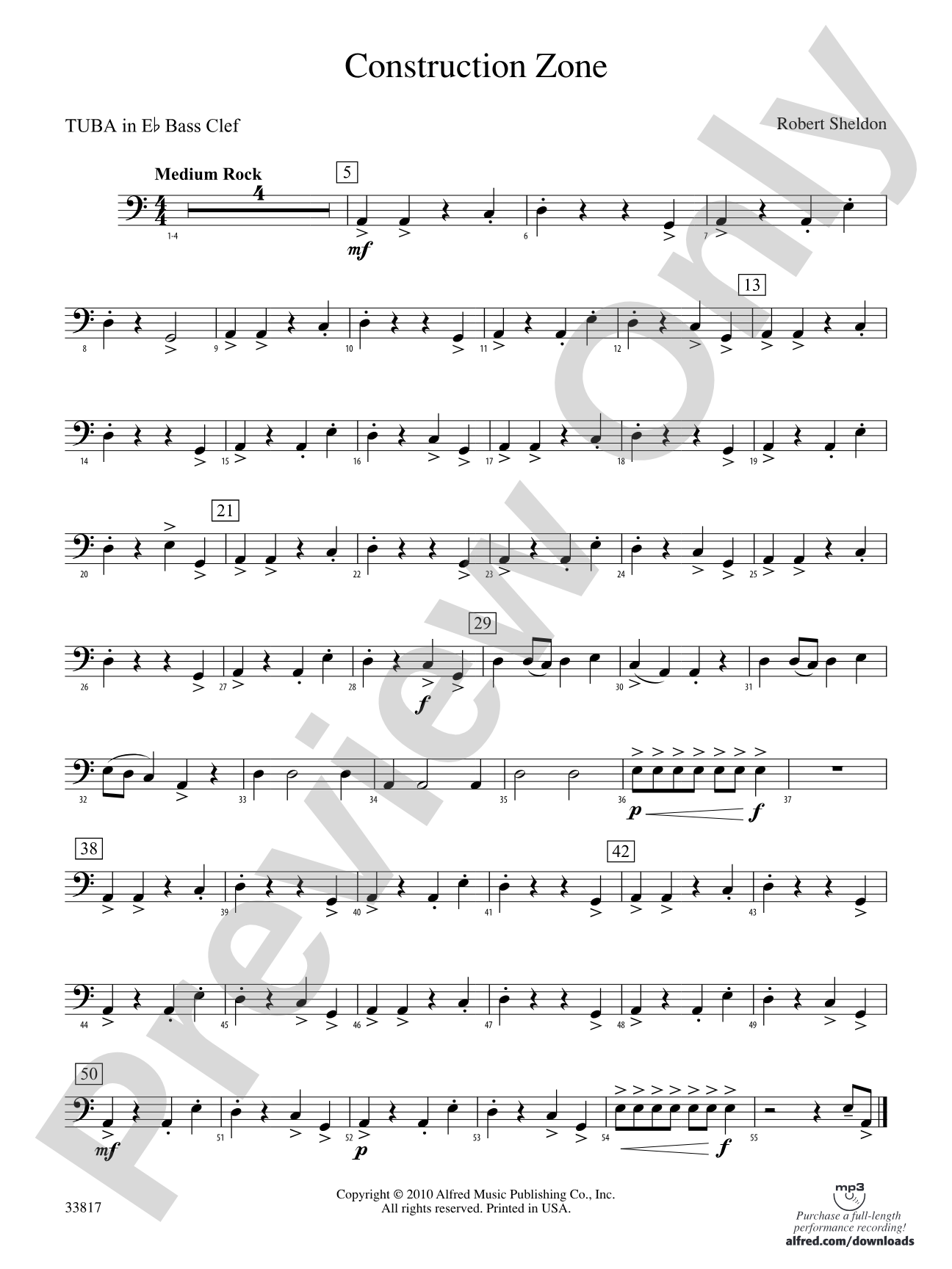 Construction Zone: (wp) E-flat Tuba B.C.