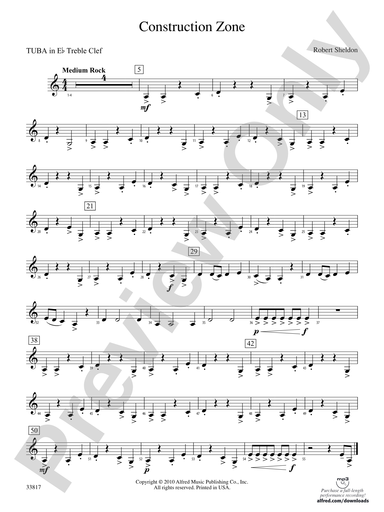 Construction Zone: (wp) E-flat Tuba T.C.