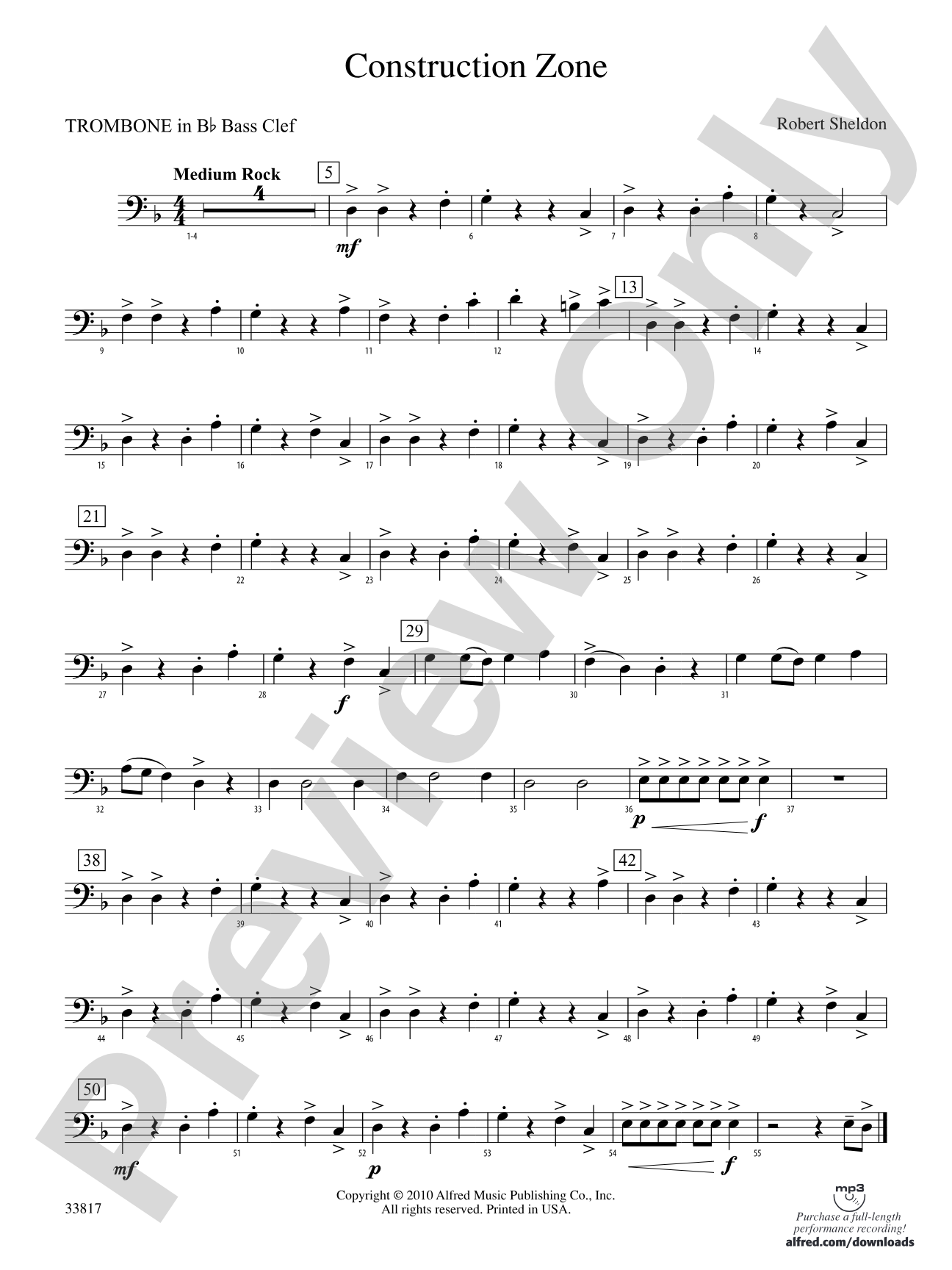Construction Zone: (wp) 1st B-flat Trombone B.C.
